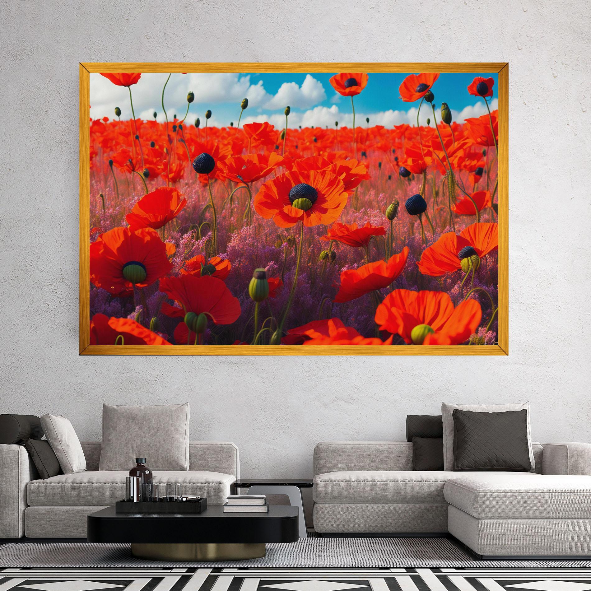 Leinwandbild Wild Poppies mockup 2