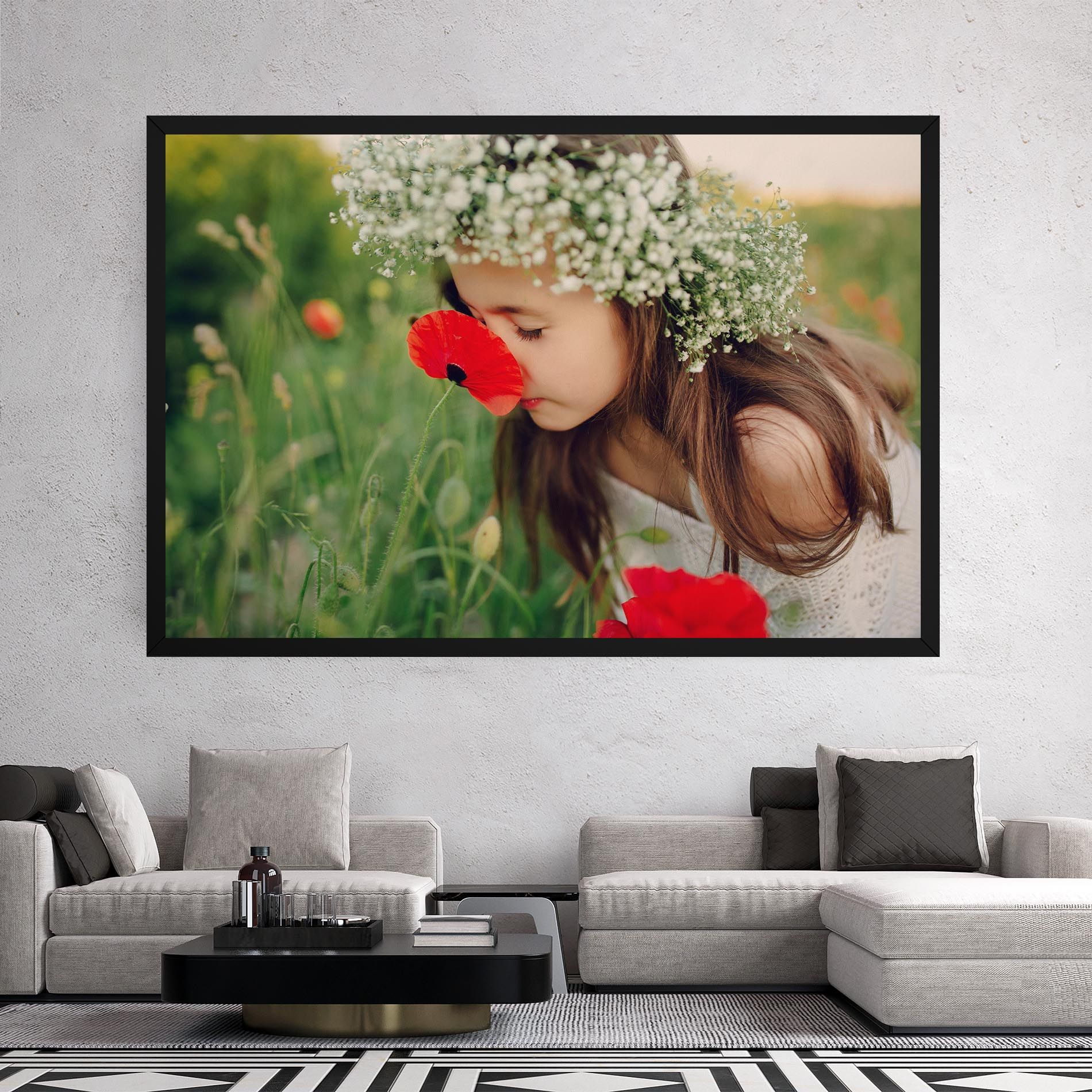 Girl With Poppies mockup 2