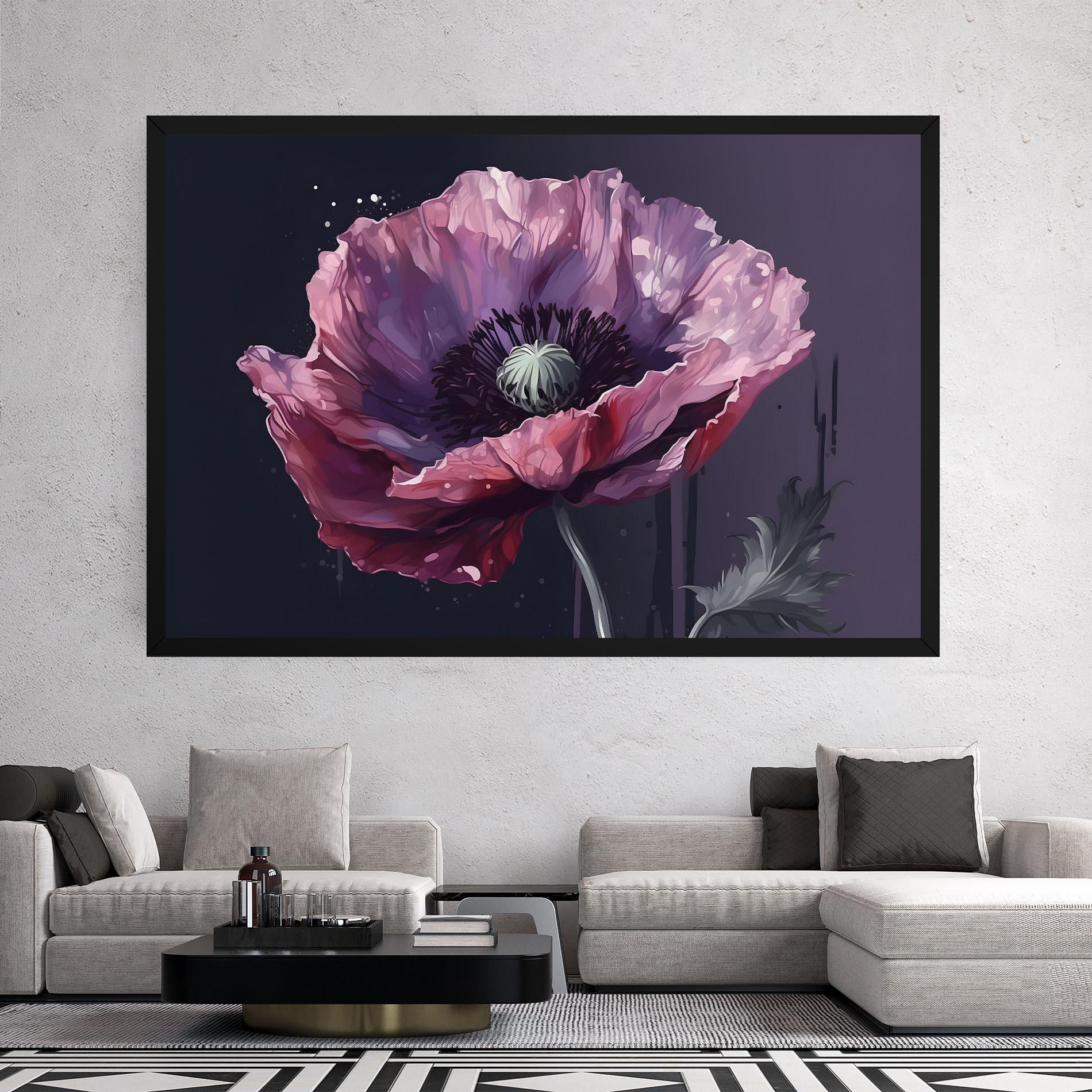 Leinwandbild Light Purple Poppy mockup 2