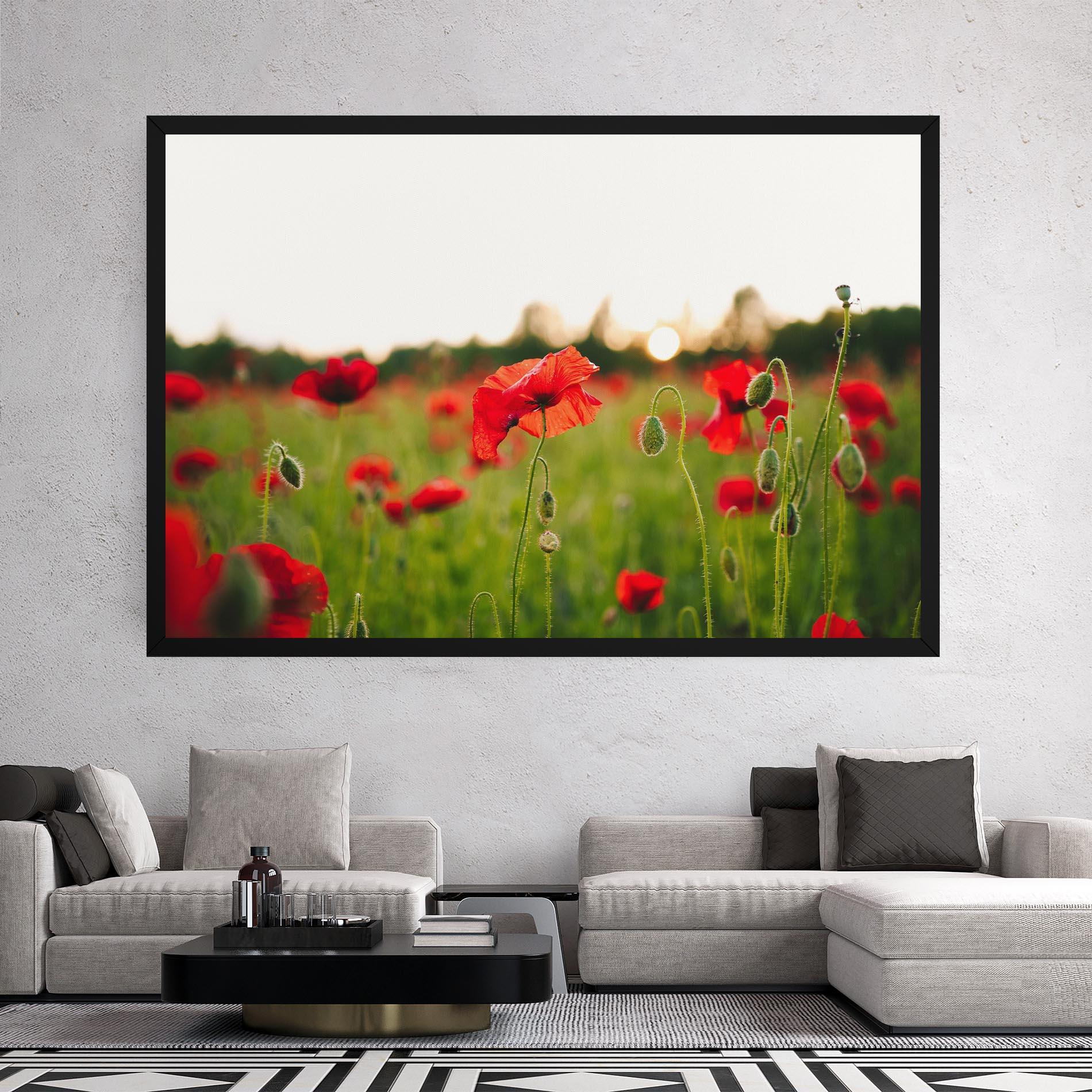 Leinwandbild Poppies Field mockup 2