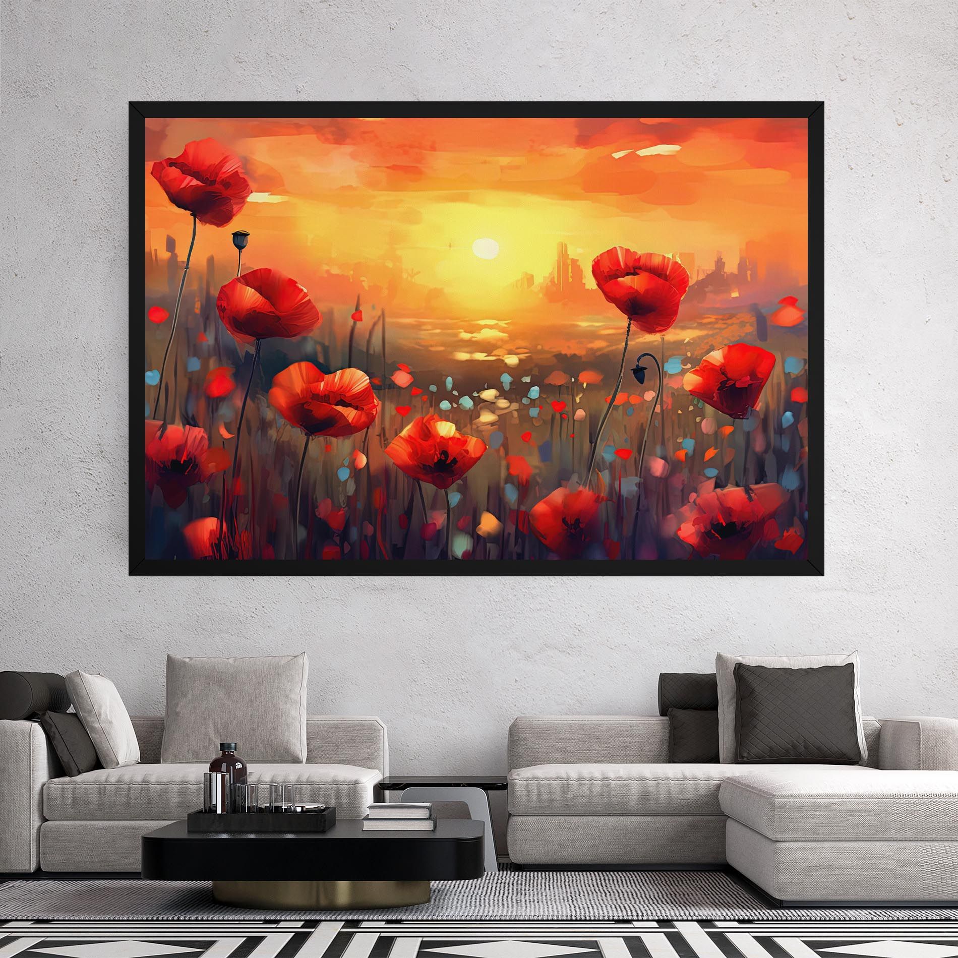 Sunrise Painting Poppies mockup 2