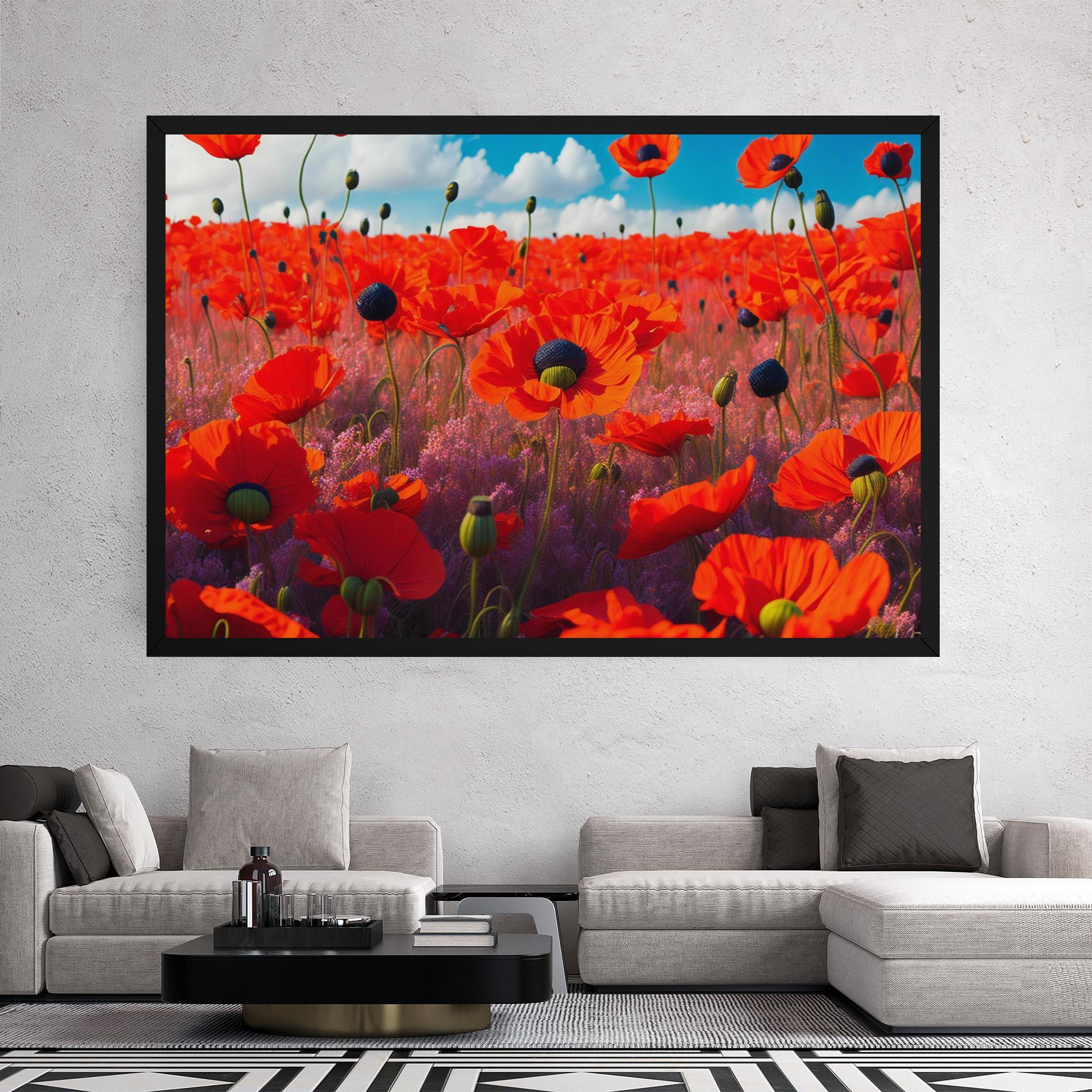 Leinwandbild Wild Poppies mockup 2