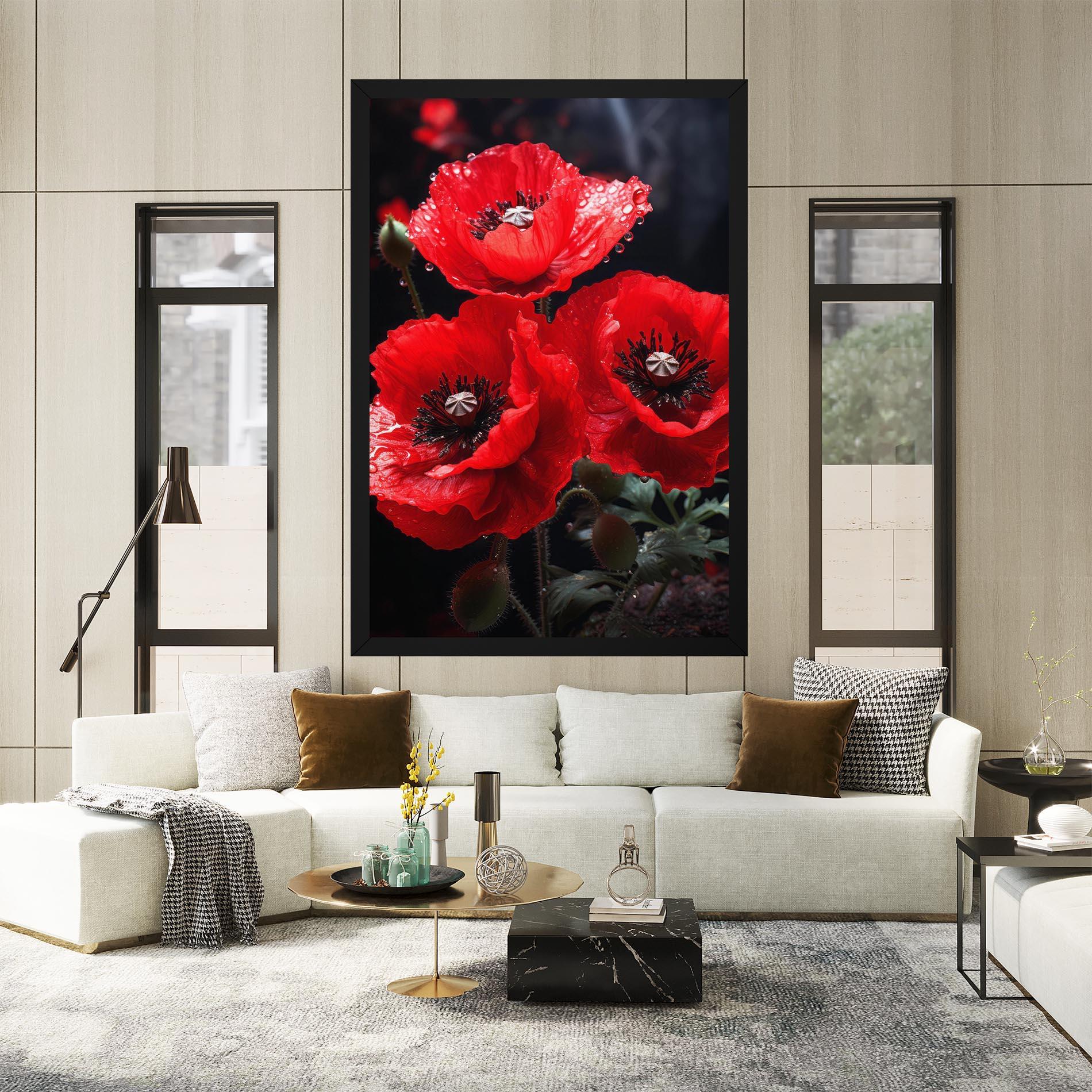 Leinwandbild Red Poppy mockup 2