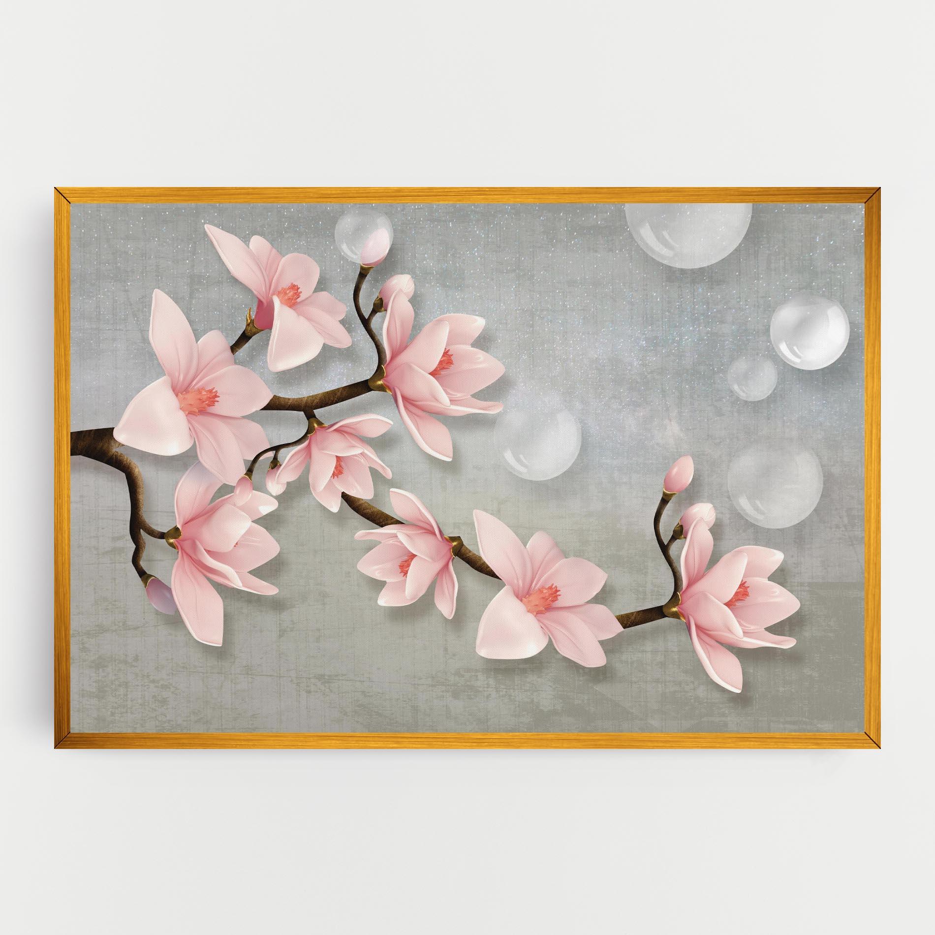 Leinwandbild Pink Magnolia mockup 0