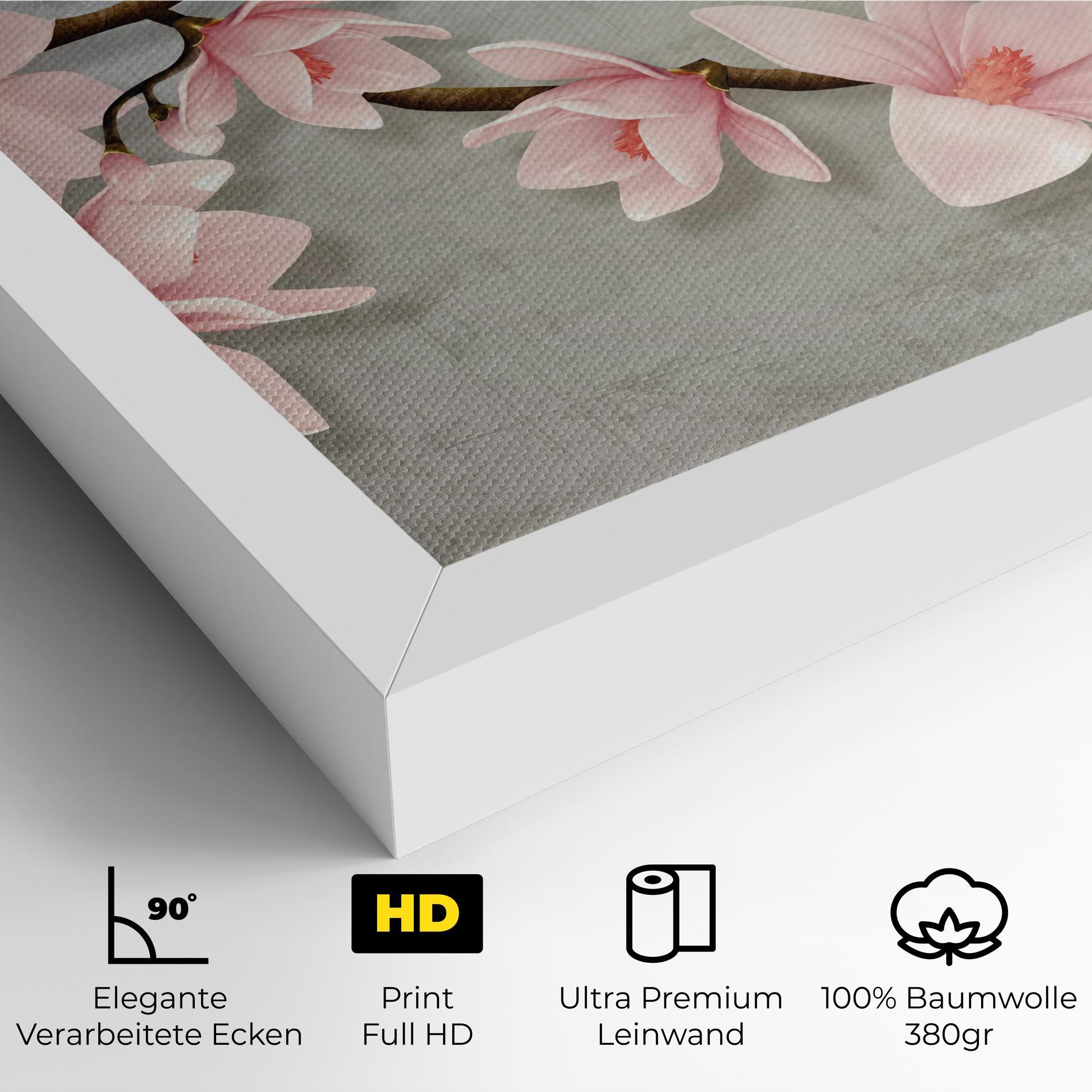 Leinwandbild Pink Magnolia mockup 4