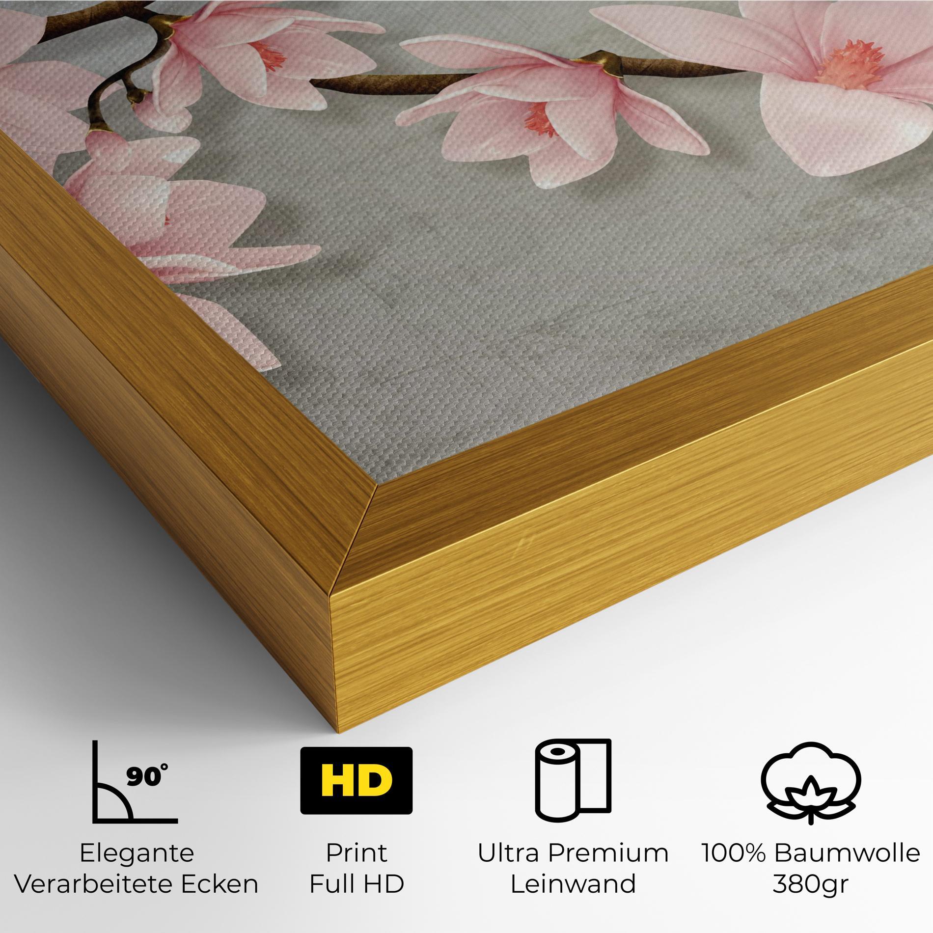 Leinwandbild Pink Magnolia mockup 4