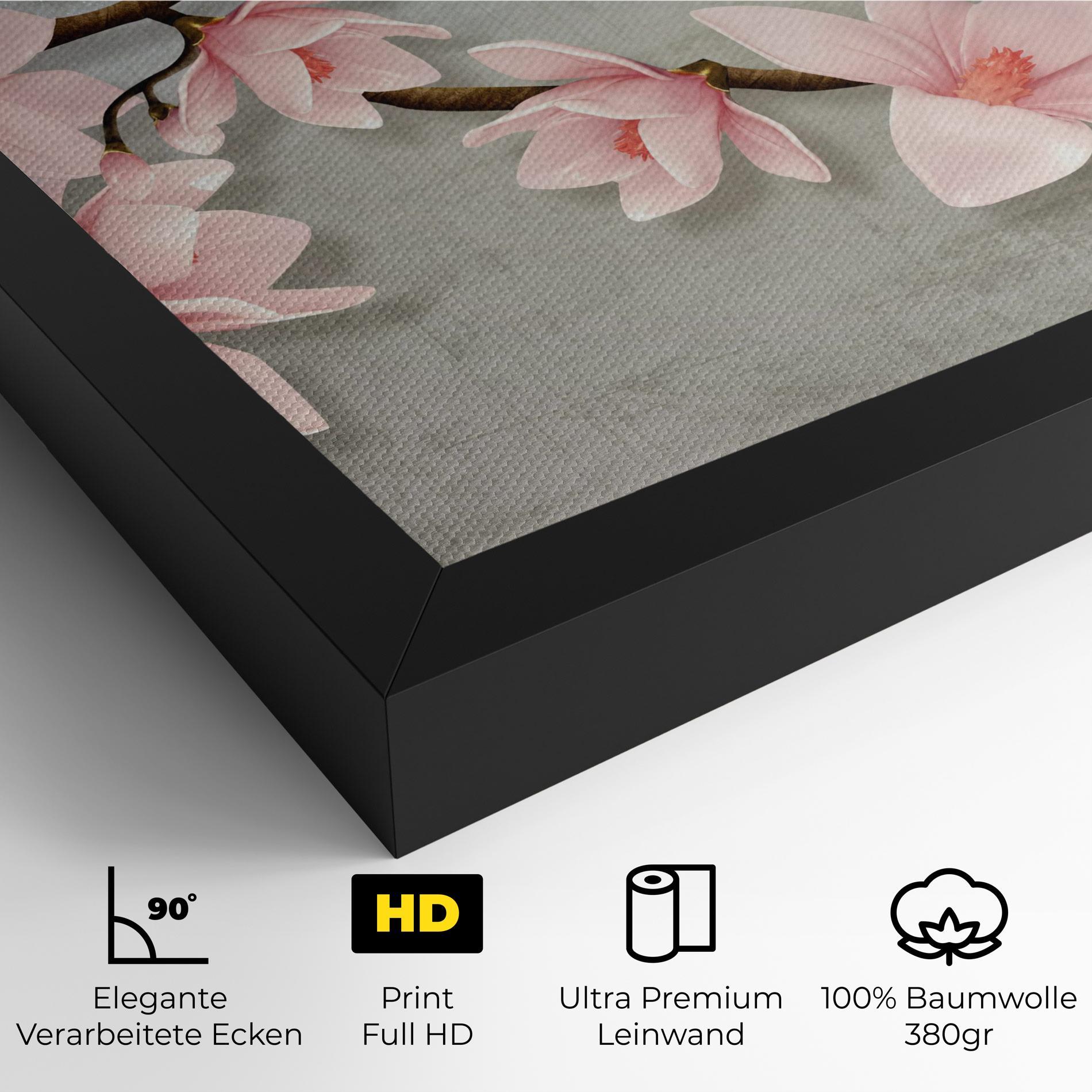 Leinwandbild Pink Magnolia mockup 4
