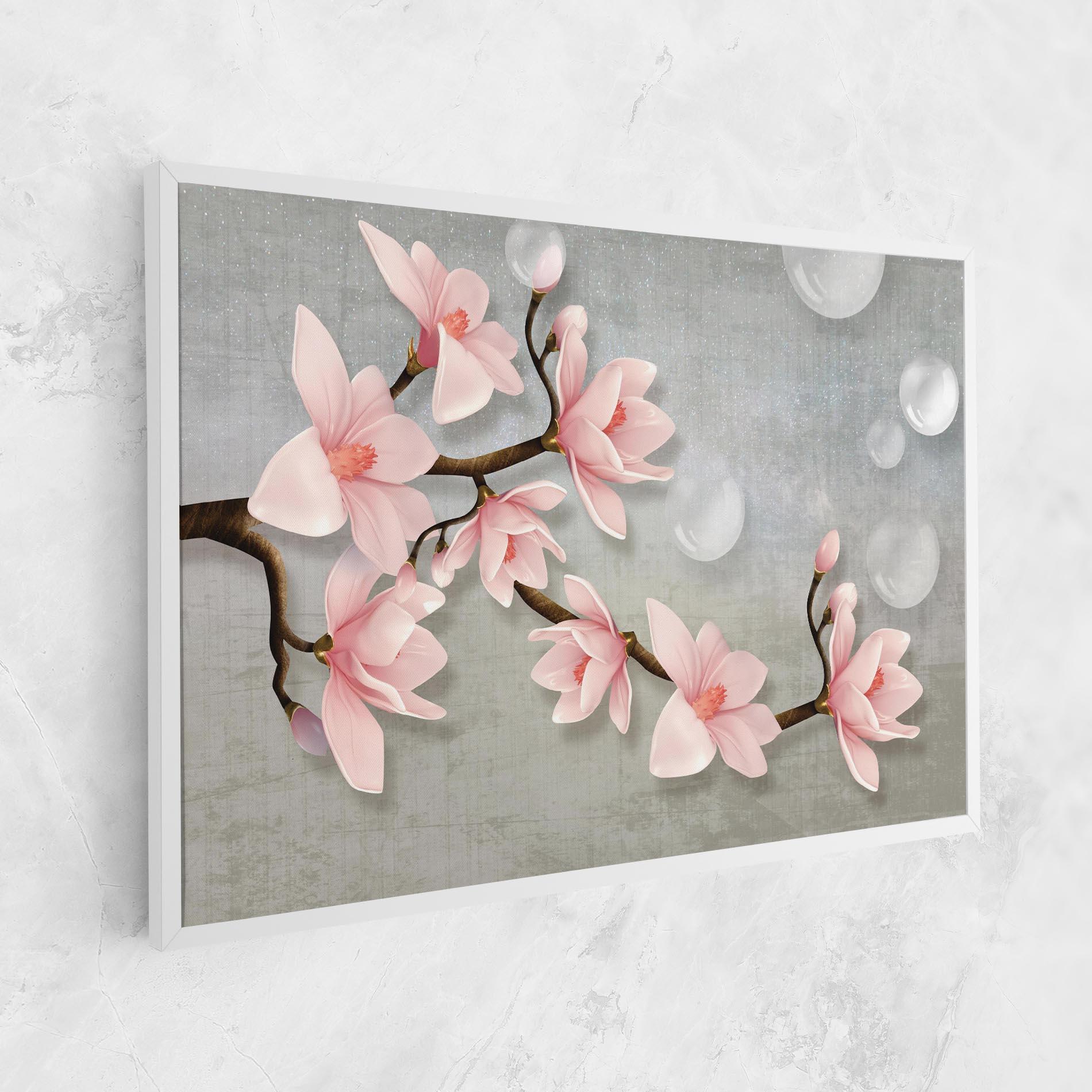 Leinwandbild Pink Magnolia mockup 1