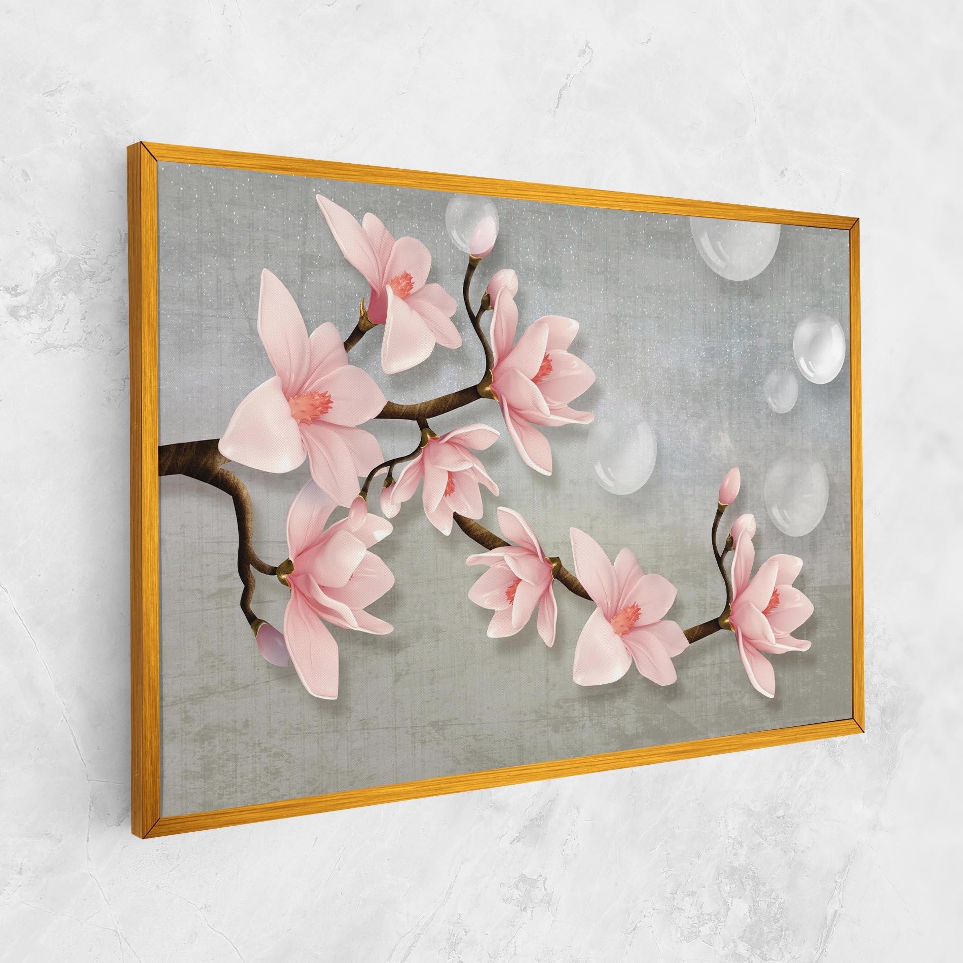 Leinwandbild Pink Magnolia mockup 1
