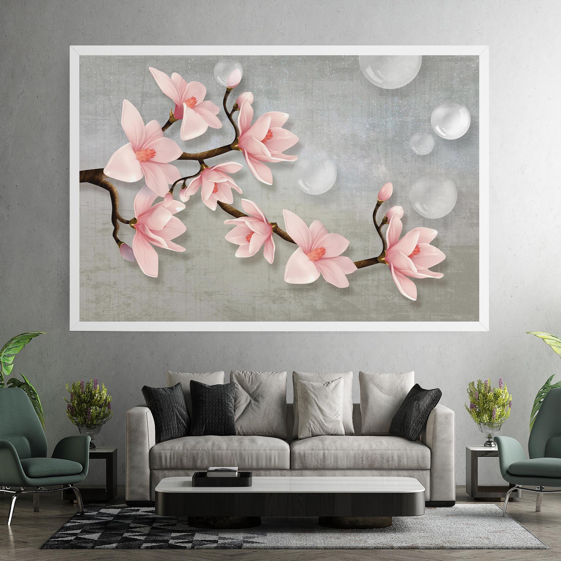 Leinwandbild Pink Magnolia mockup 7