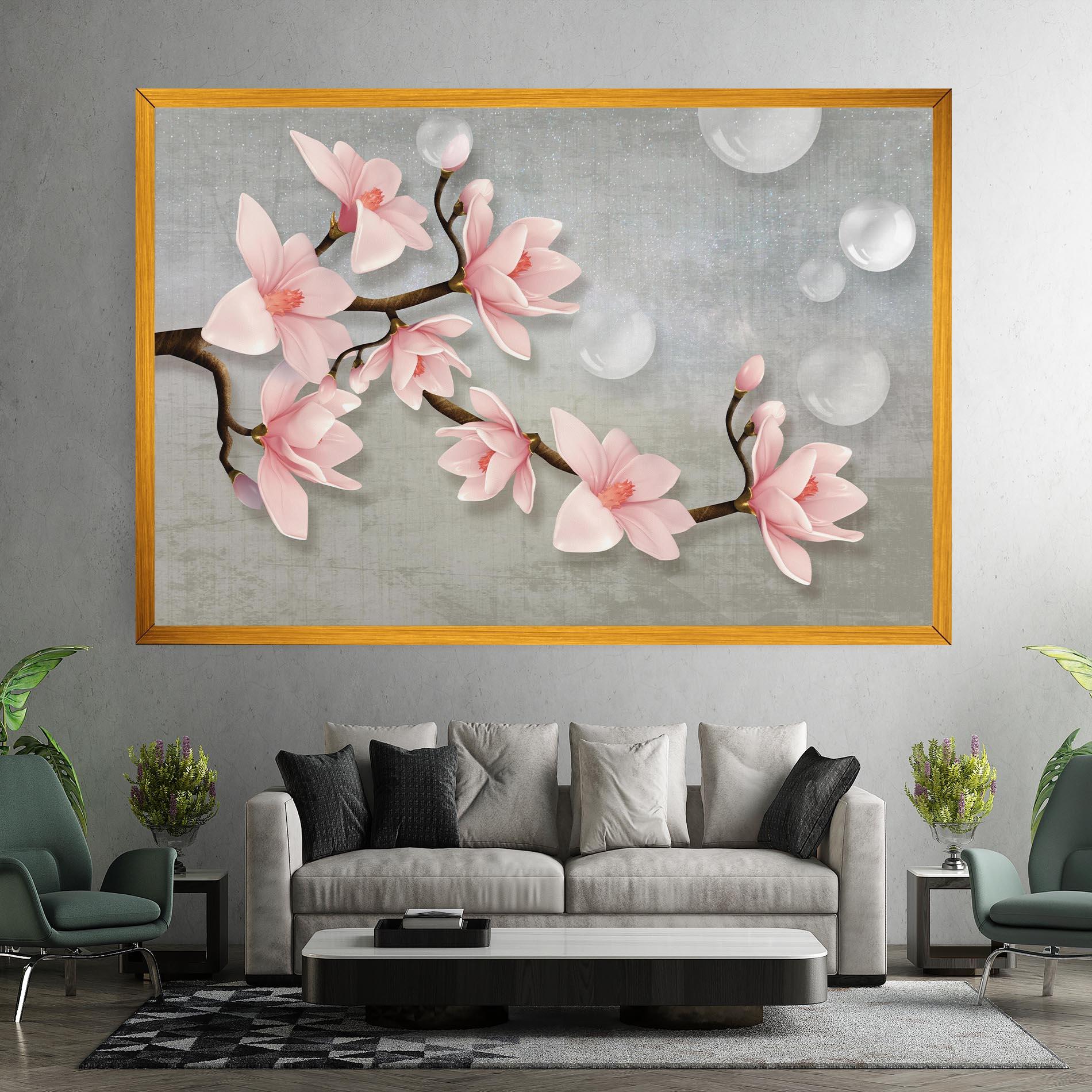Leinwandbild Pink Magnolia mockup 7