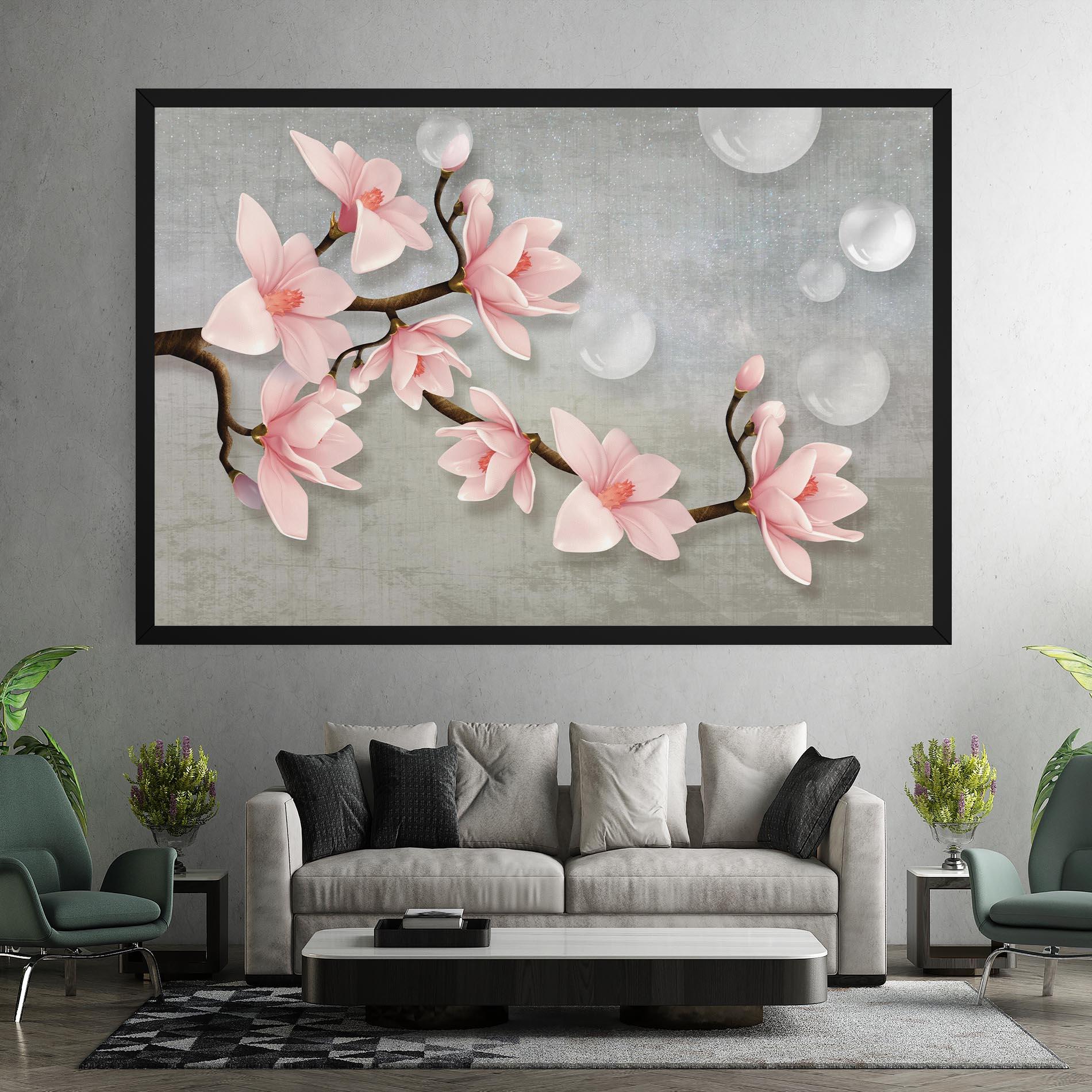 Leinwandbild Pink Magnolia mockup 7