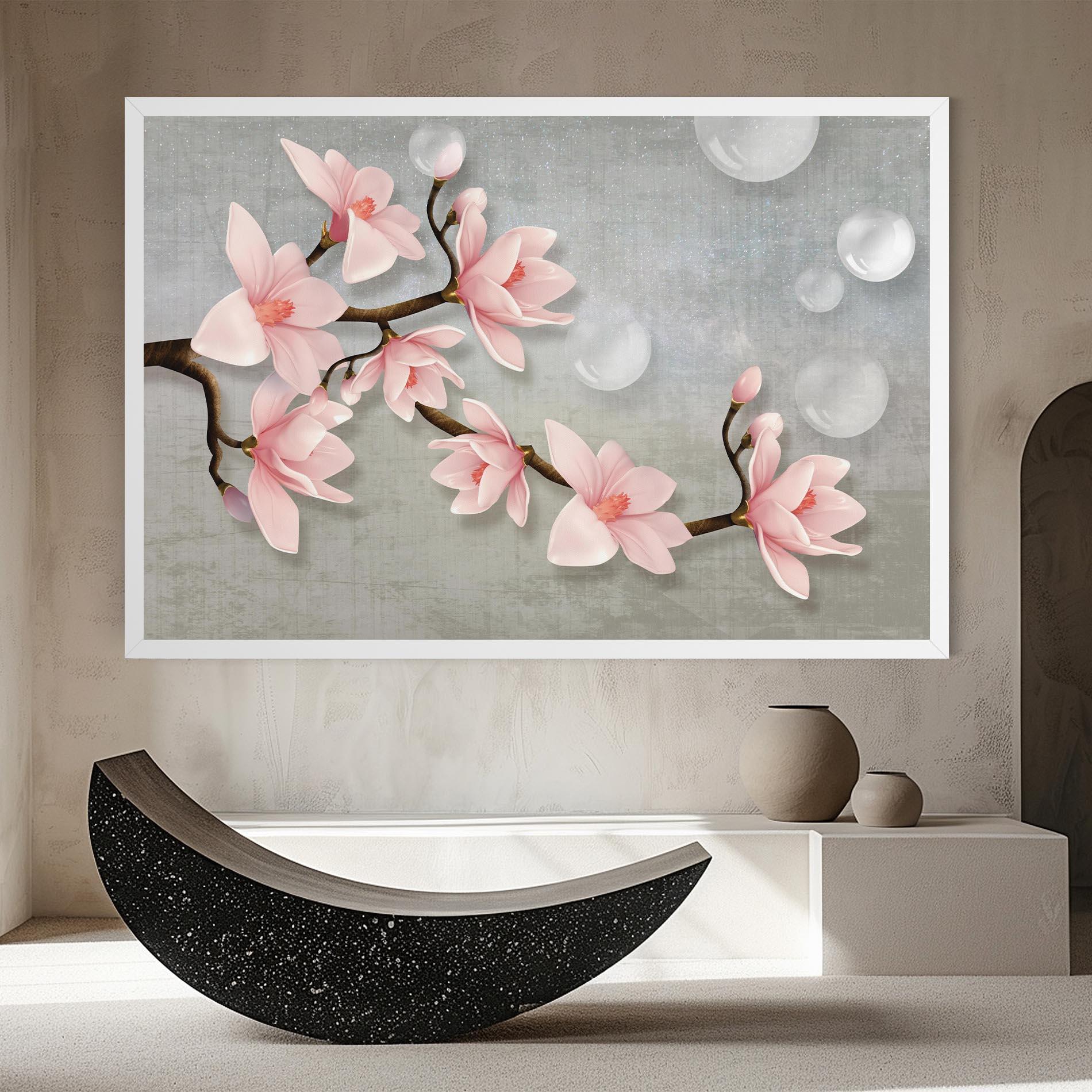 Leinwandbild Pink Magnolia mockup 8