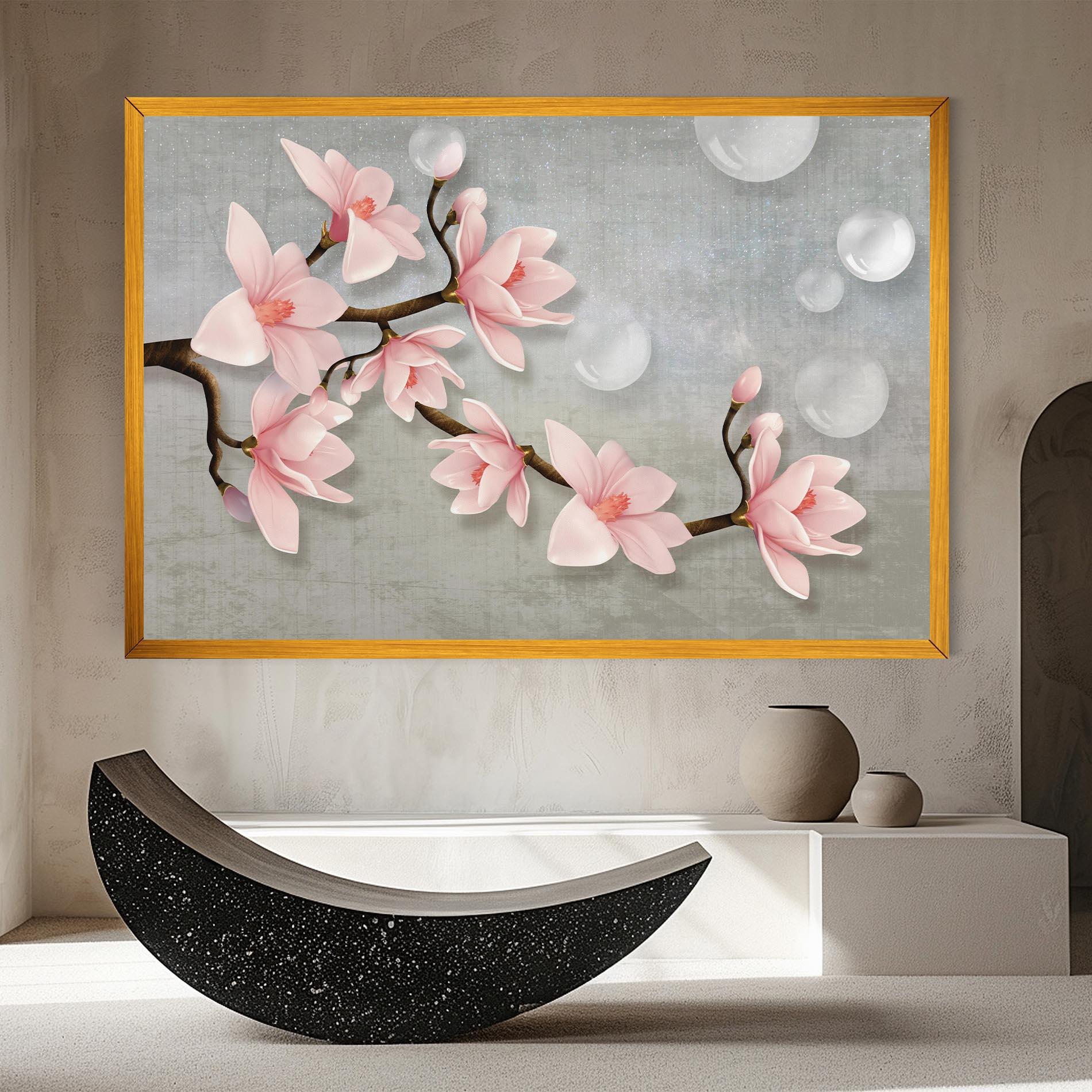 Leinwandbild Pink Magnolia mockup 8