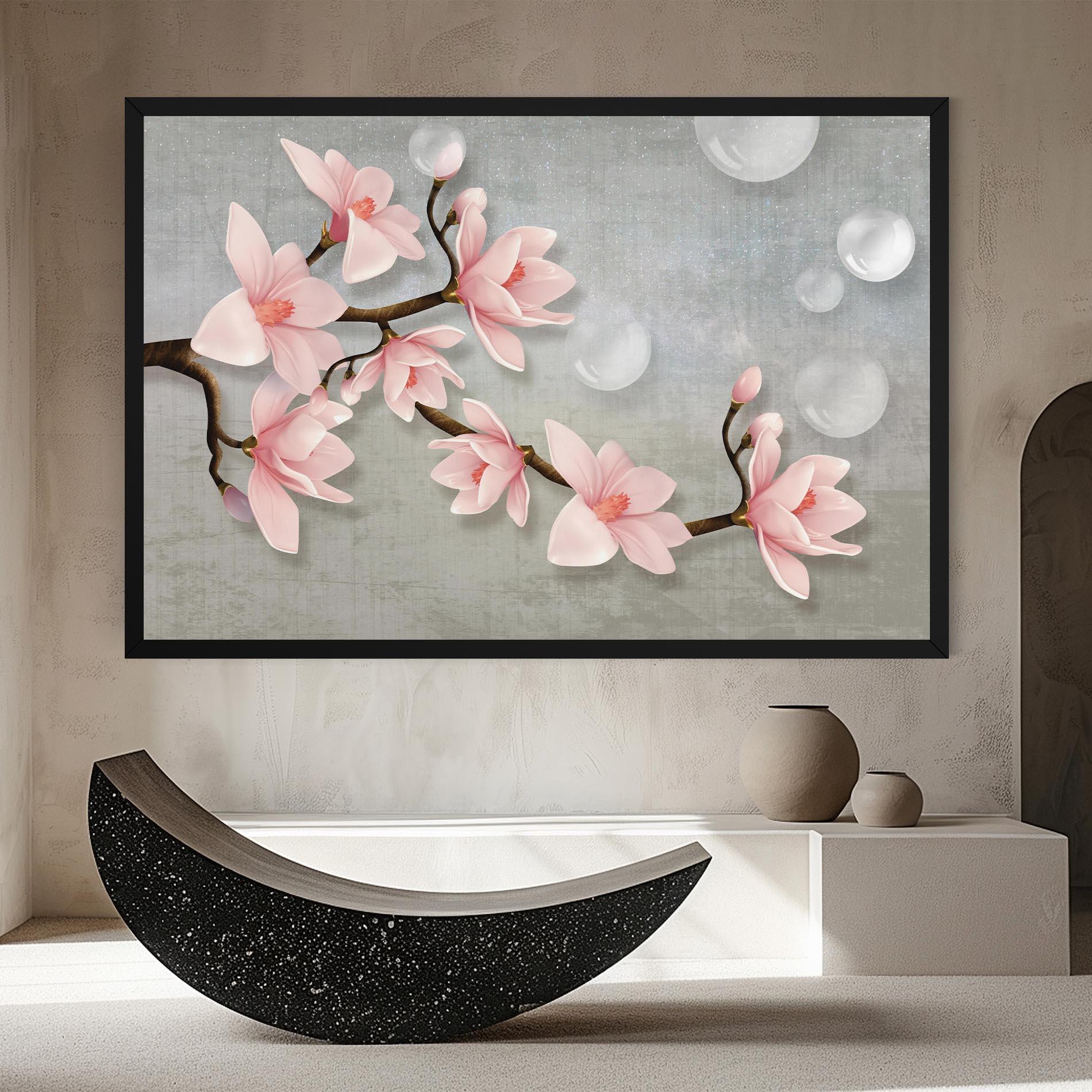 Leinwandbild Pink Magnolia mockup 8