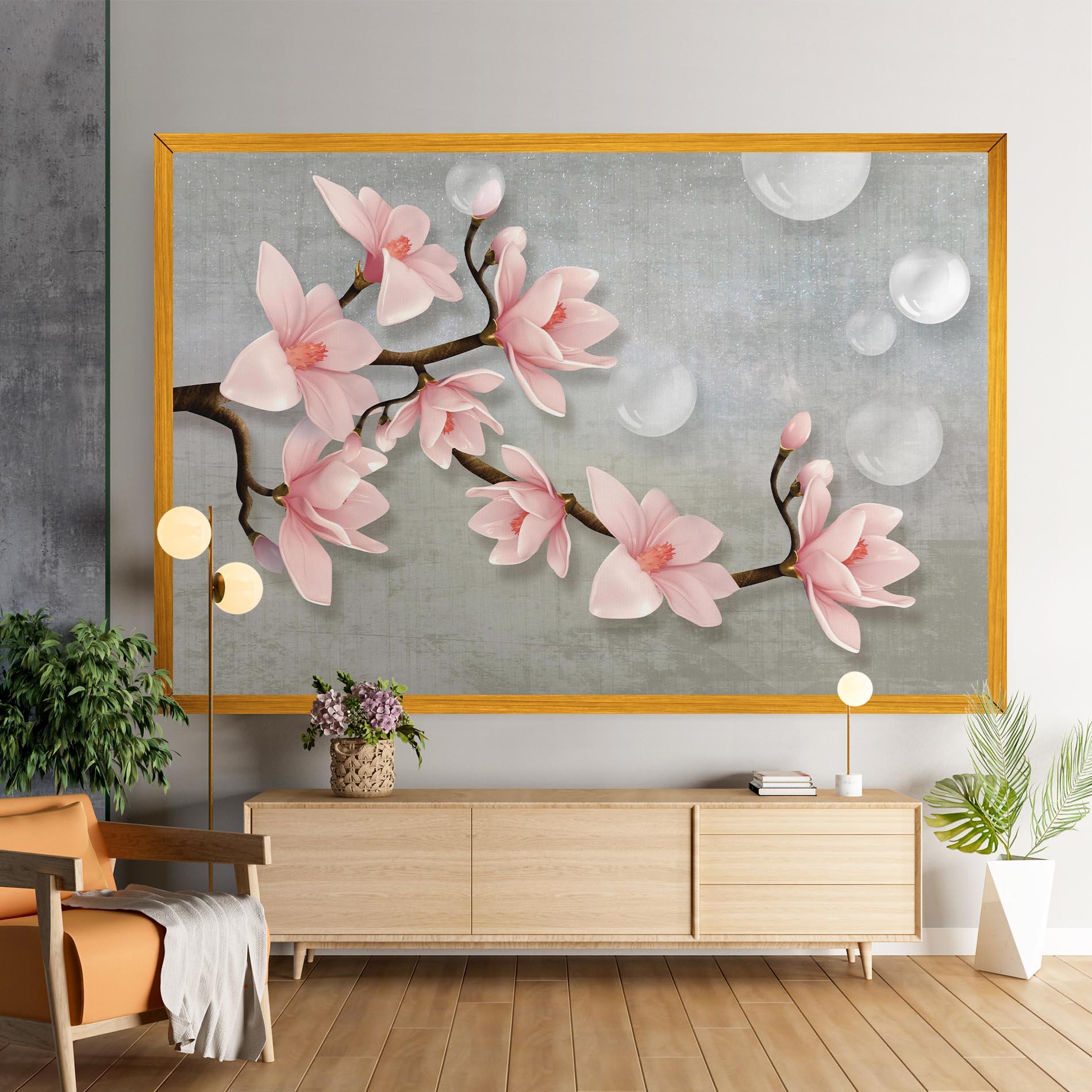Leinwandbild Pink Magnolia mockup 9