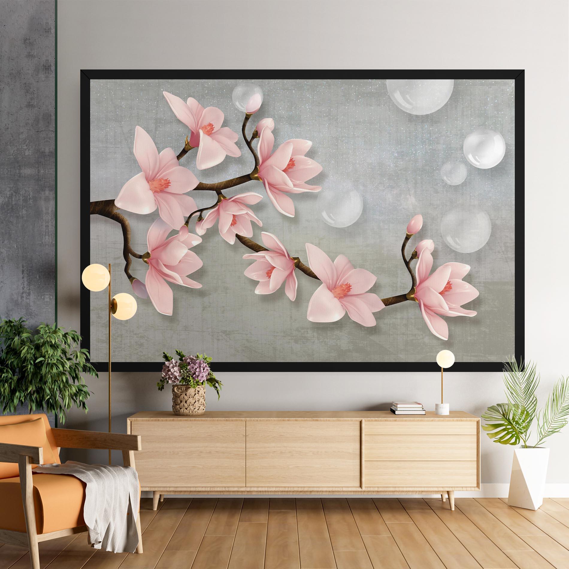 Leinwandbild Pink Magnolia mockup 9