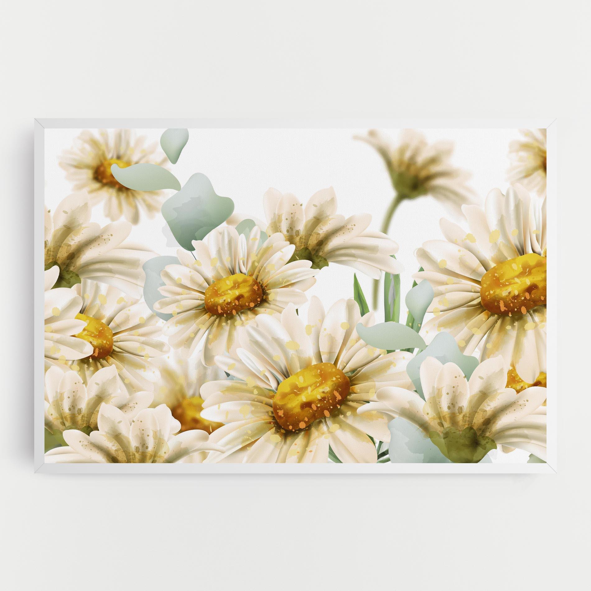 Leinwandbild Beautiful Daisy Art mockup 0