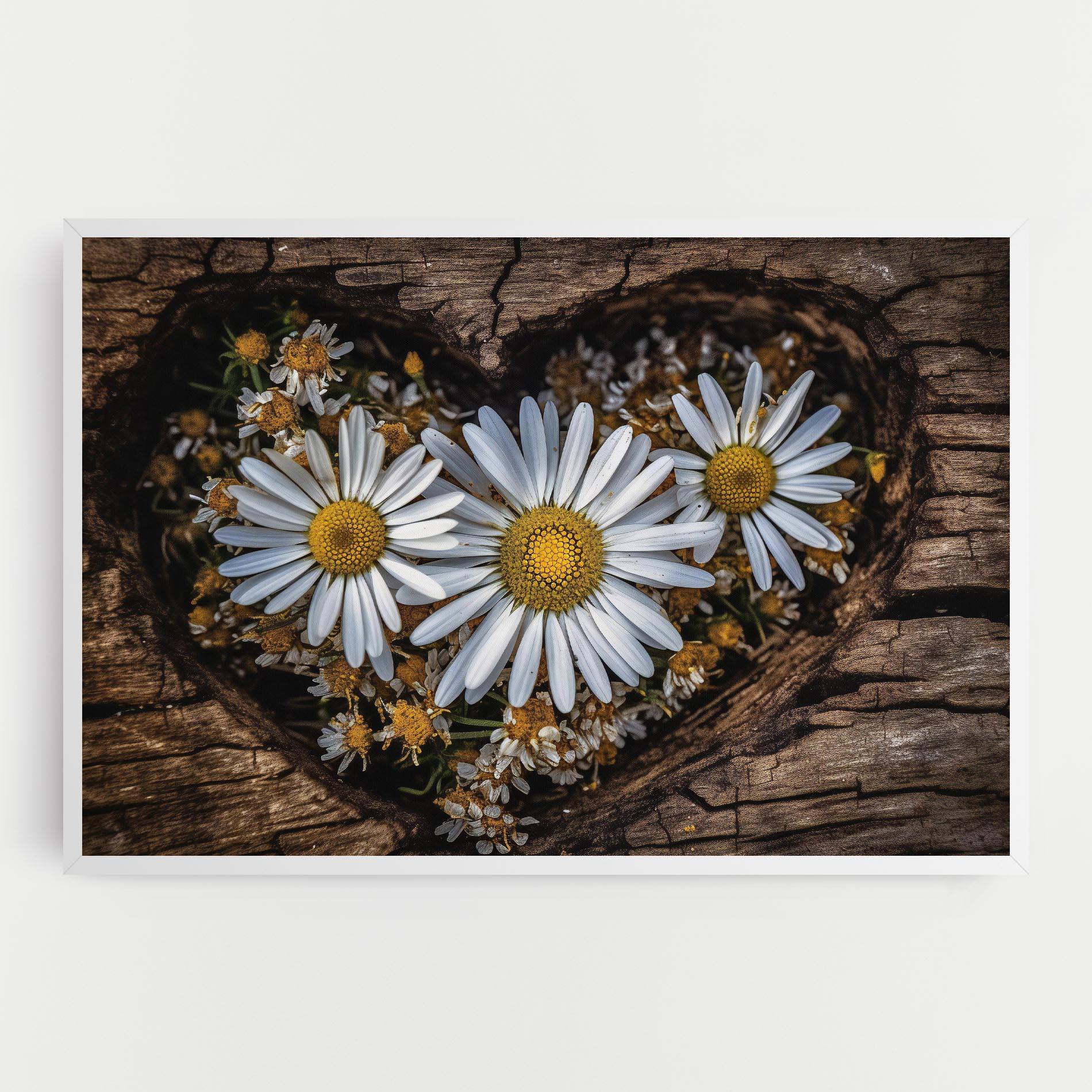 Leinwandbild Heart Shaped Daisy mockup 0