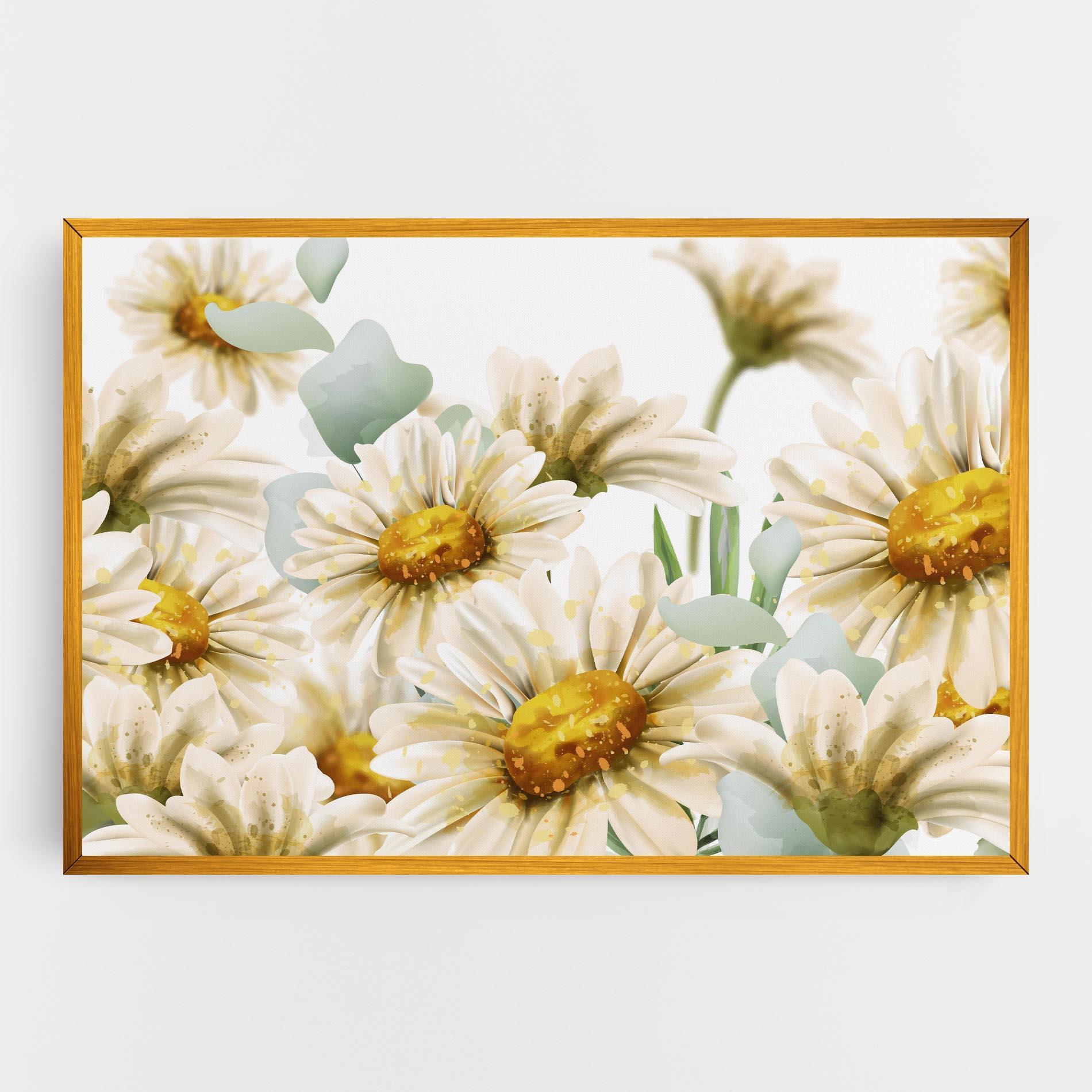 Leinwandbild Beautiful Daisy Art mockup 0