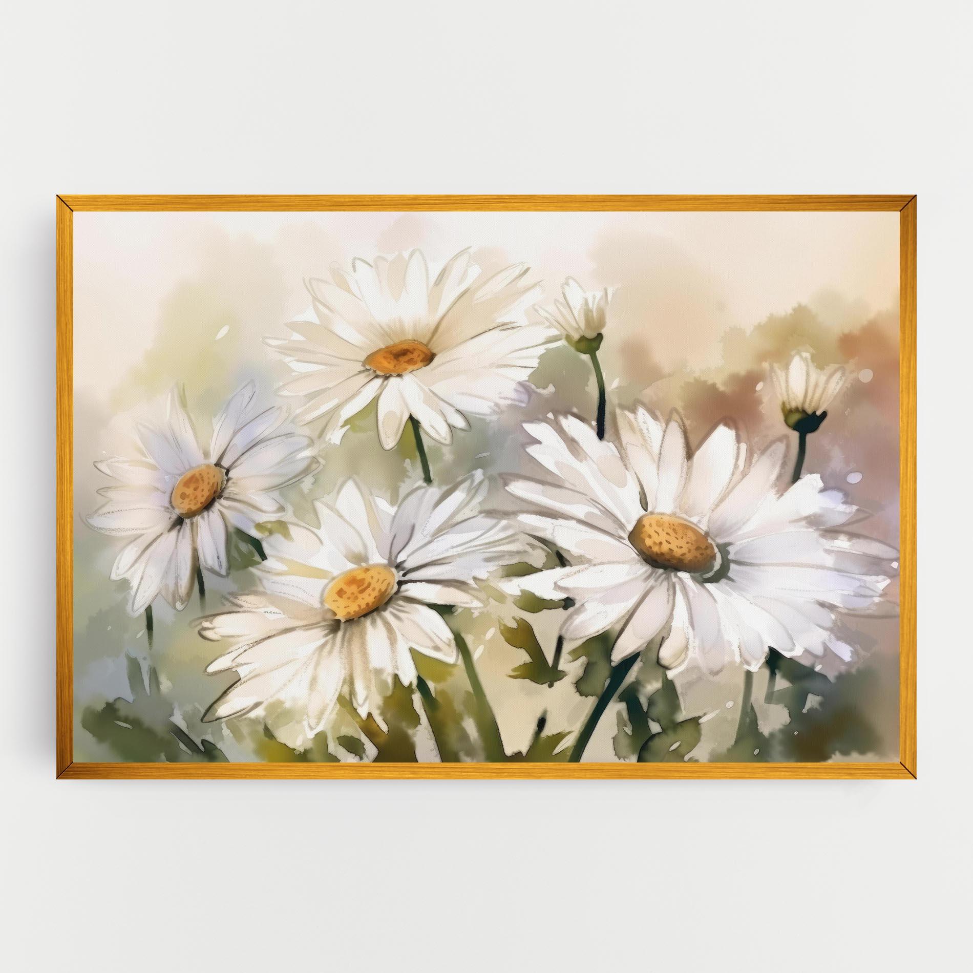 Leinwandbild Daisy Painting mockup 0
