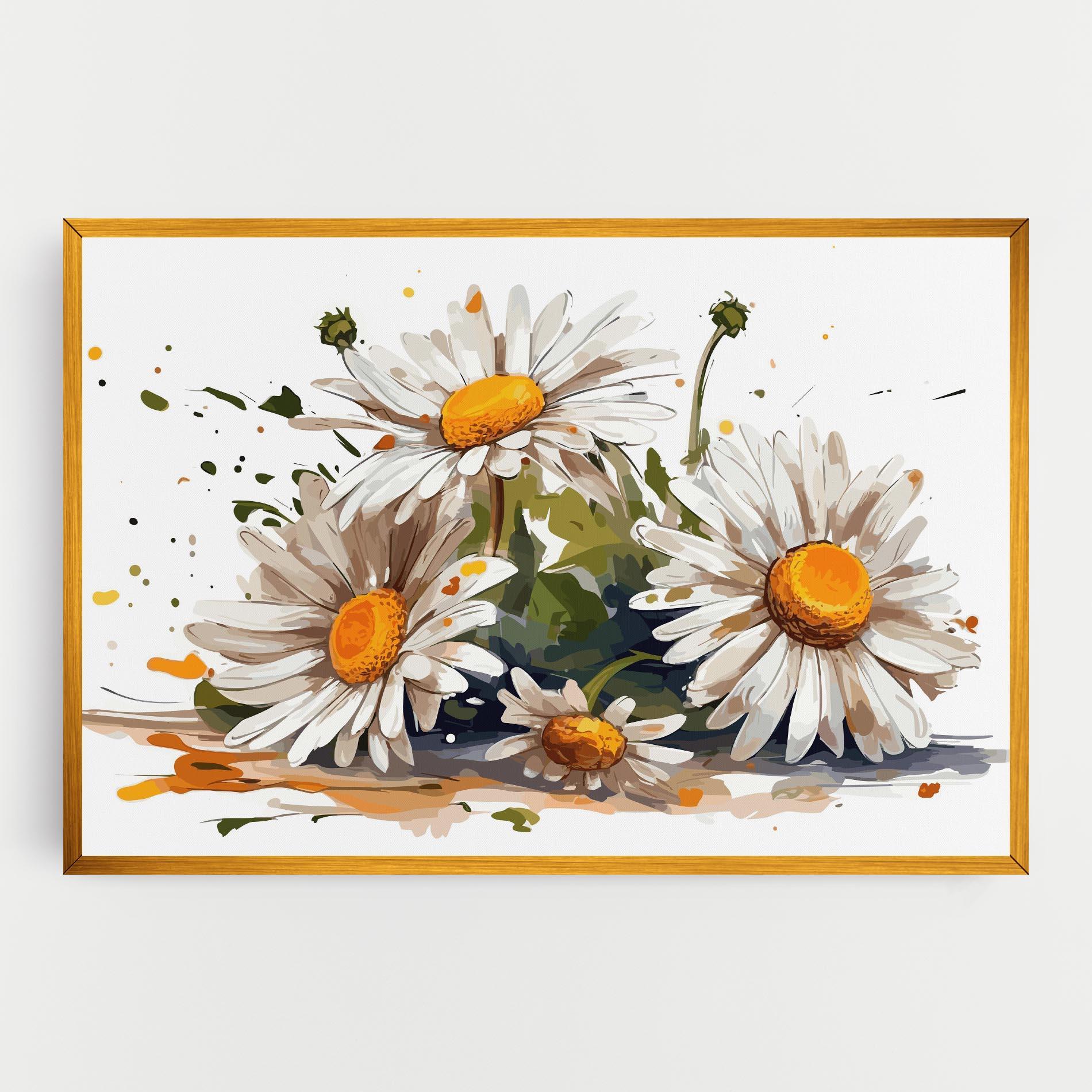 Leinwandbild White Beautiful Daisy mockup 0