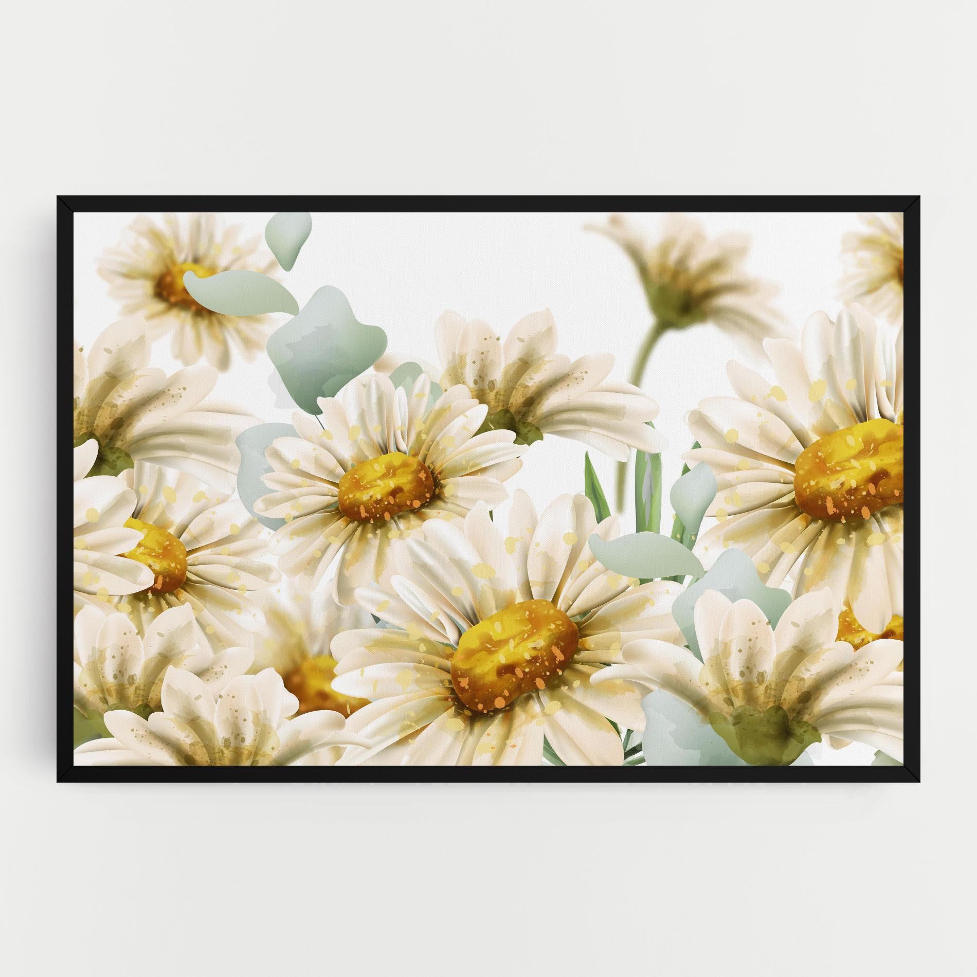 Leinwandbild Beautiful Daisy Art mockup 0