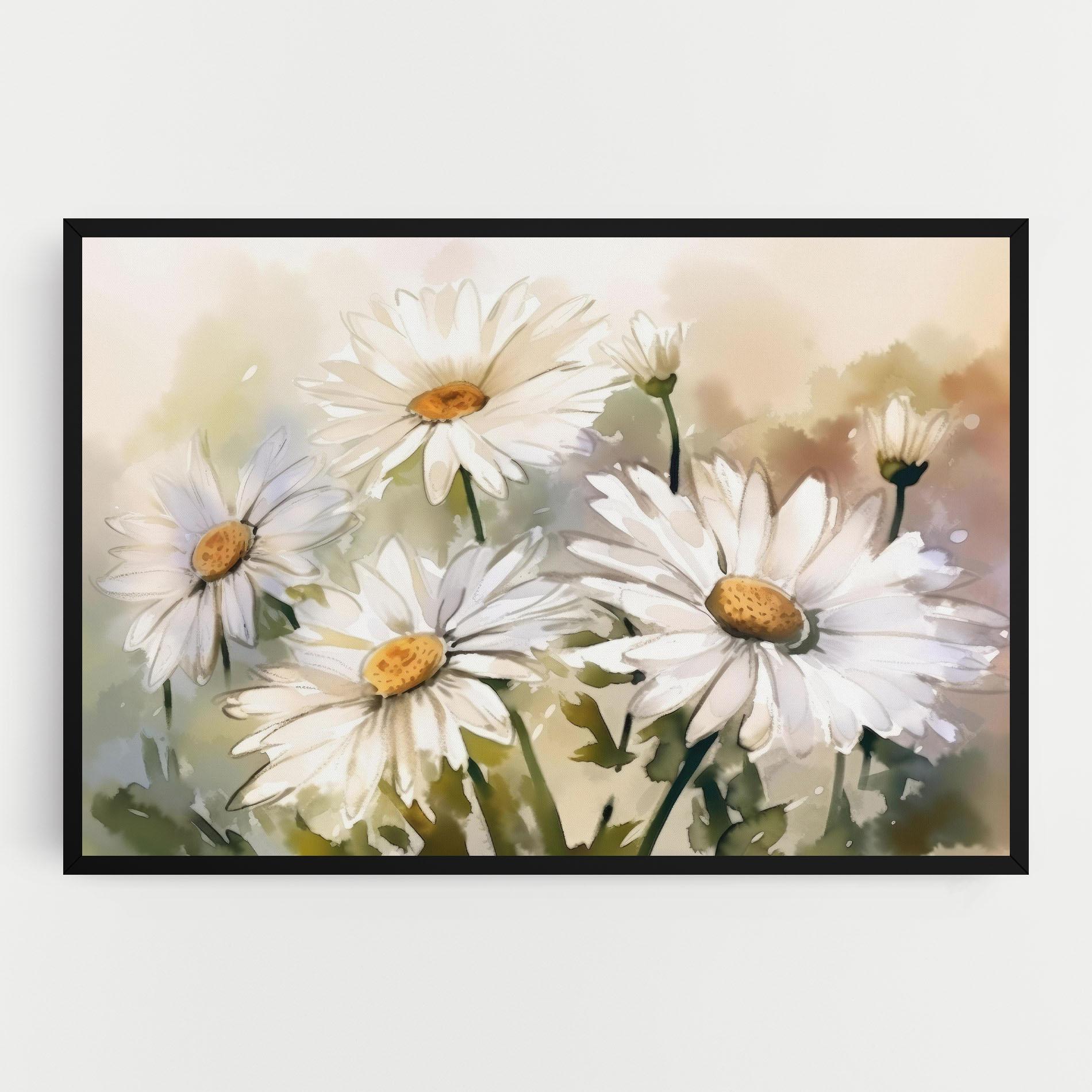 Leinwandbild Daisy Painting mockup 0