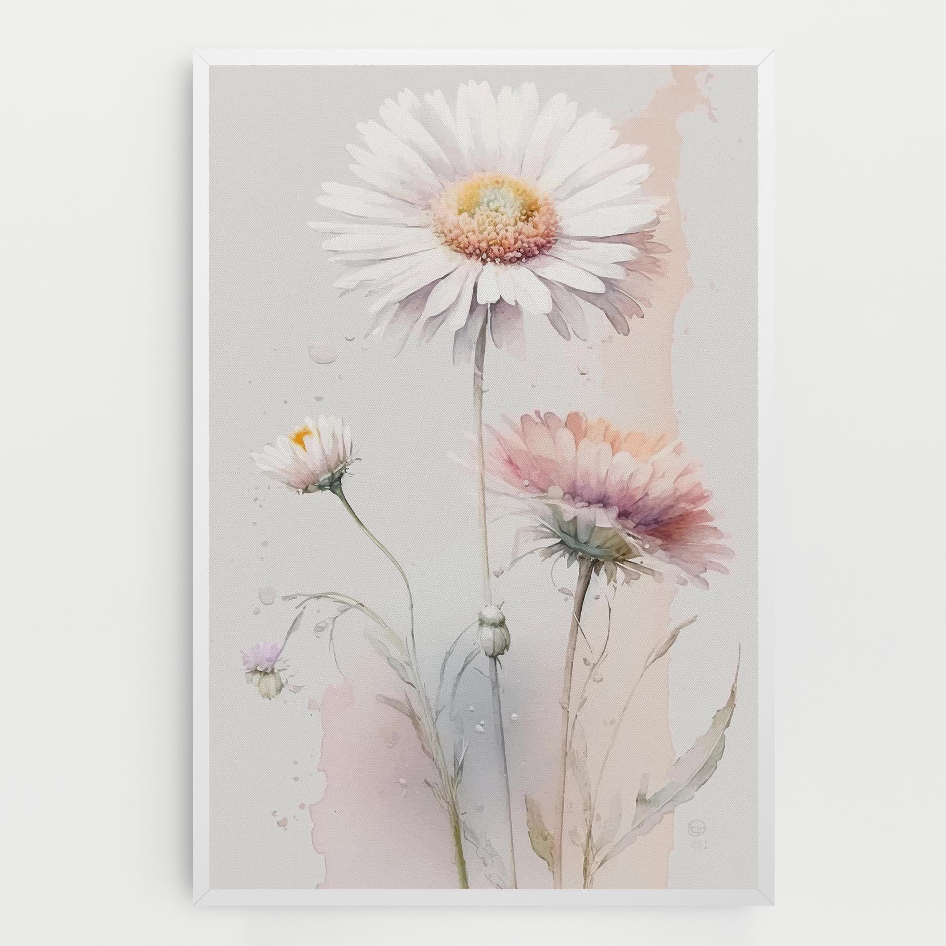 Leinwandbild White Painted Daisy mockup 0