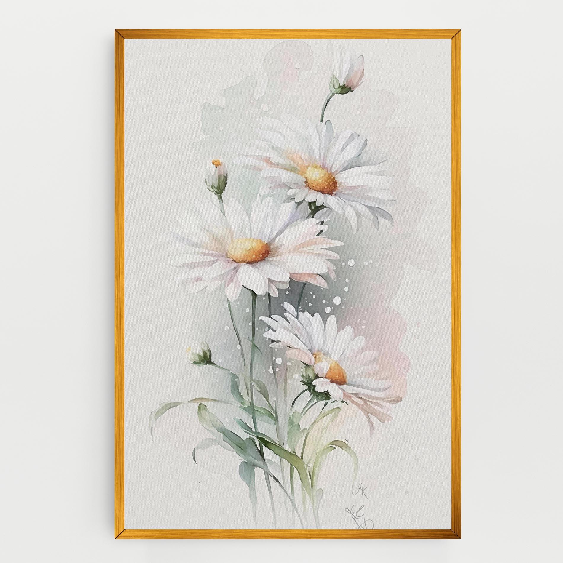 Leinwandbild Dreamy White Daisy mockup 0