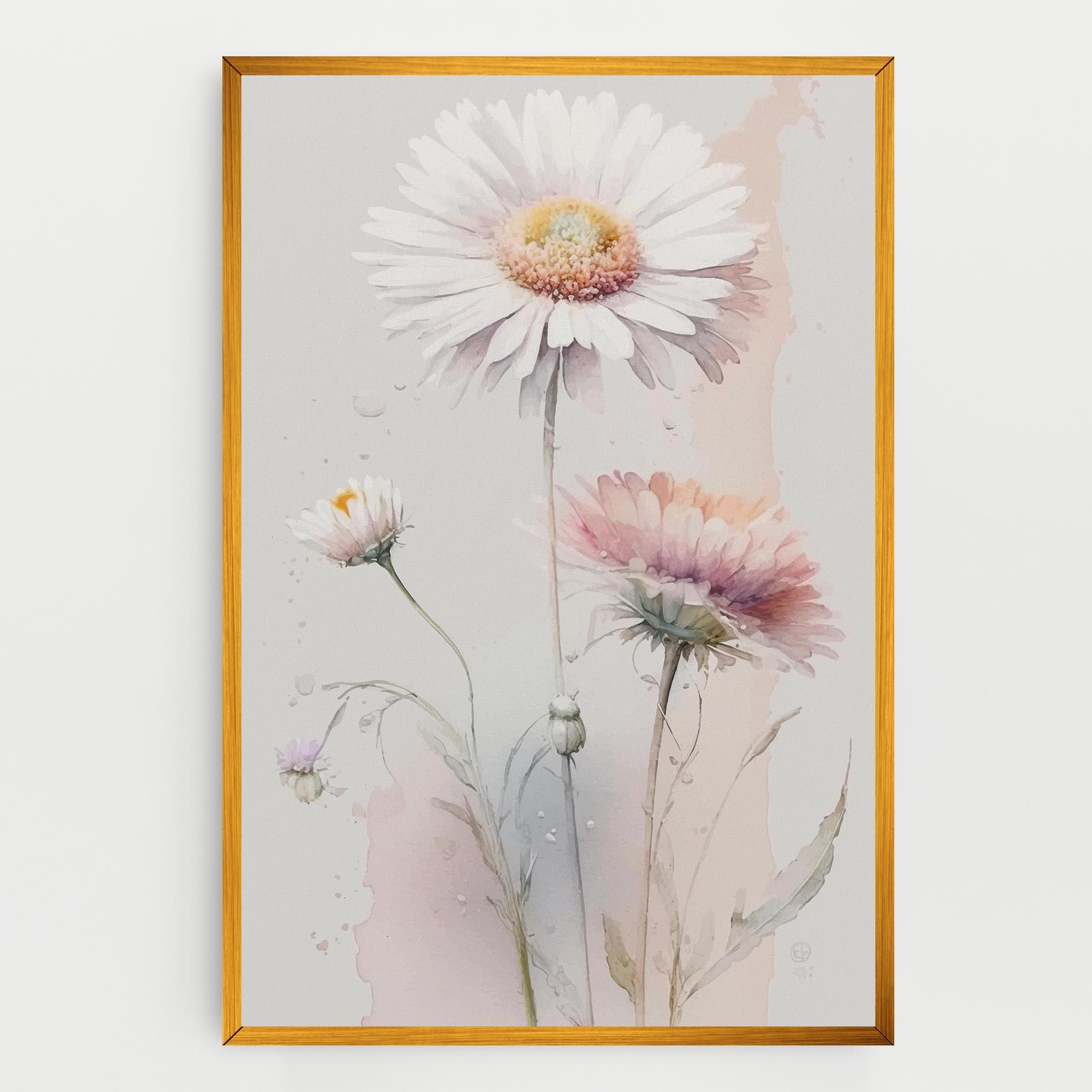 Leinwandbild White Painted Daisy mockup 0