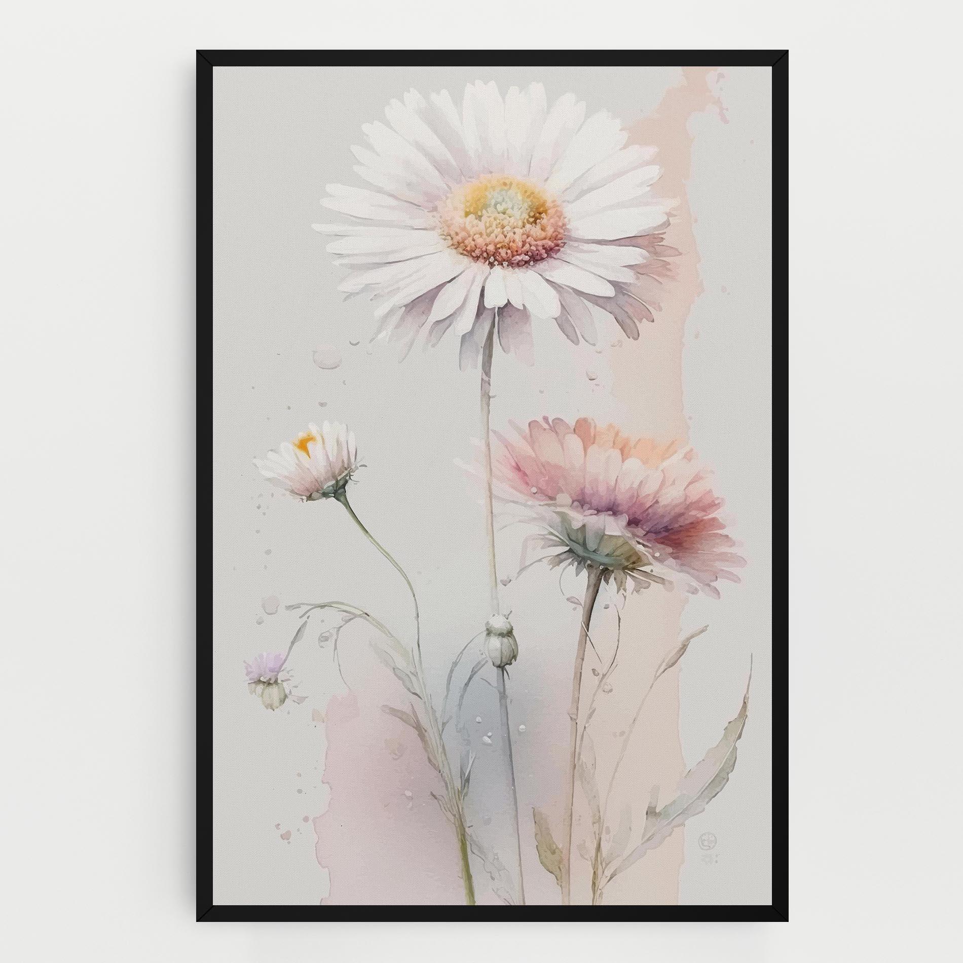 Leinwandbild White Painted Daisy mockup 0