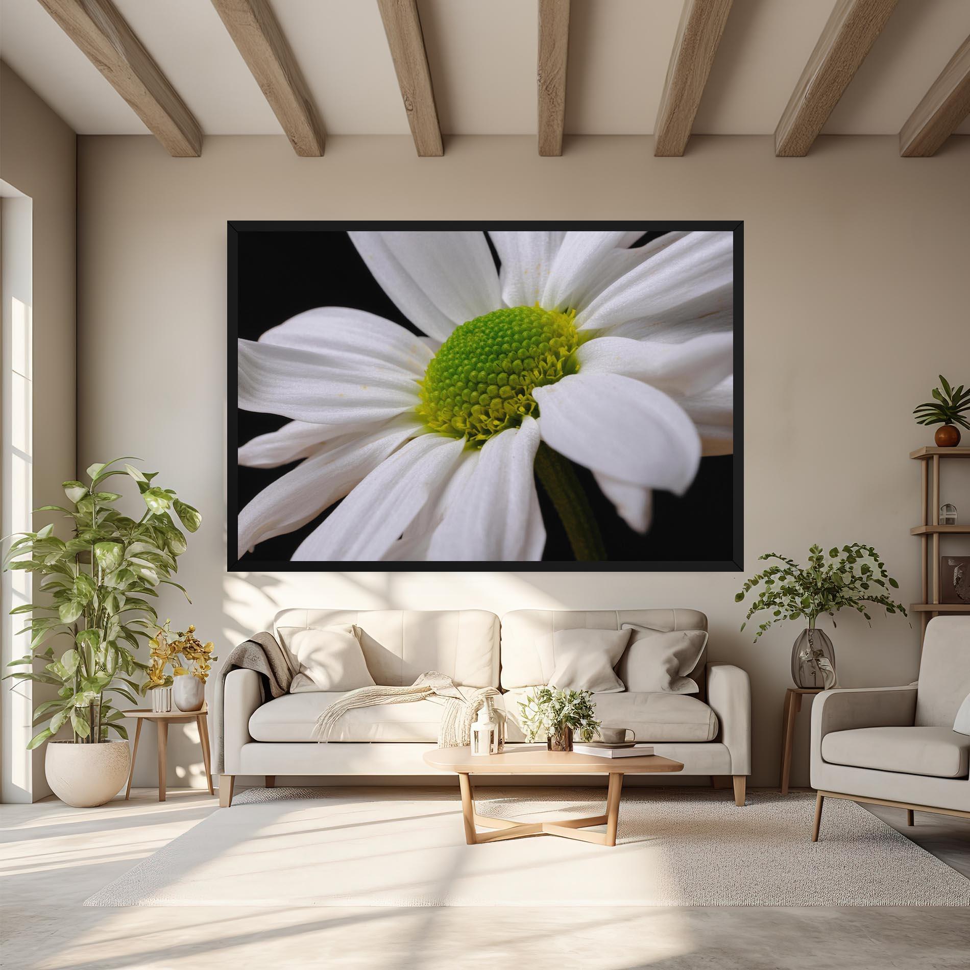 Leinwandbild Green Middle Daisy mockup 6