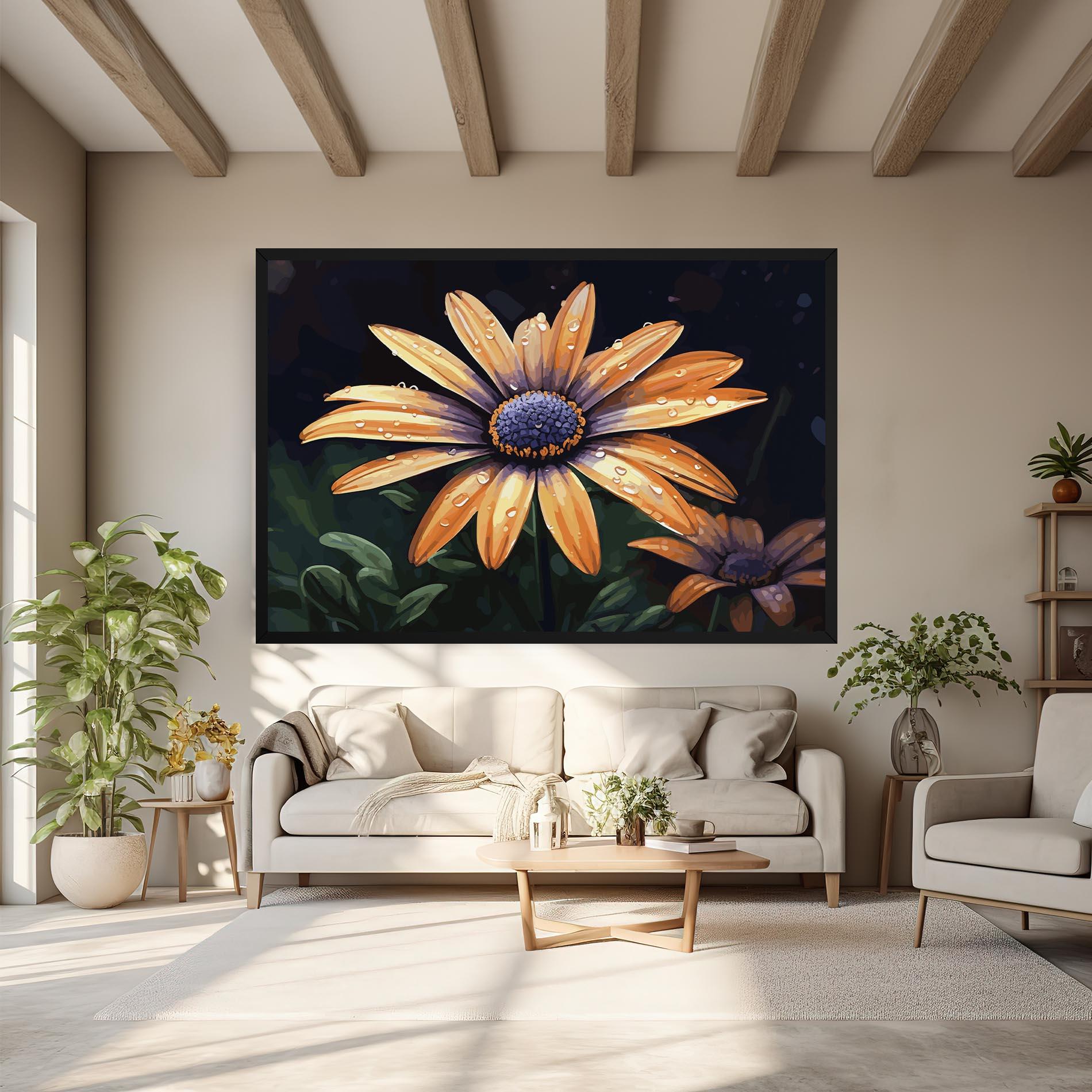 Leinwandbild Orange Pretty Daisy mockup 6