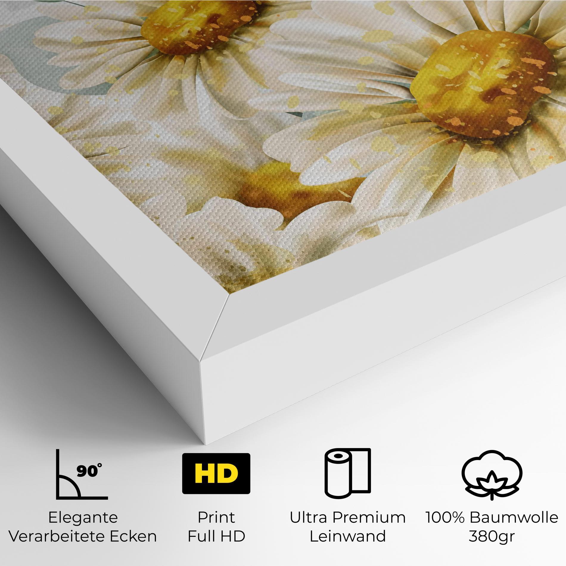 Leinwandbild Beautiful Daisy Art mockup 4
