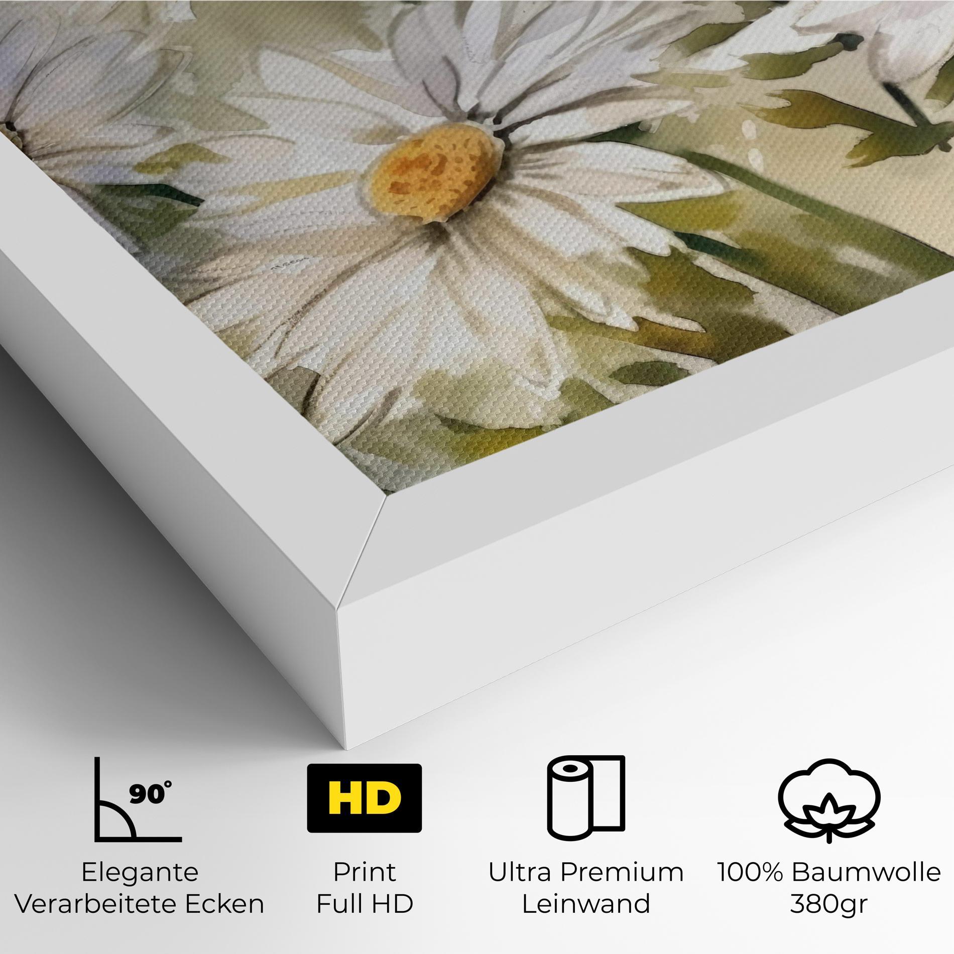 Leinwandbild Daisy Painting mockup 4