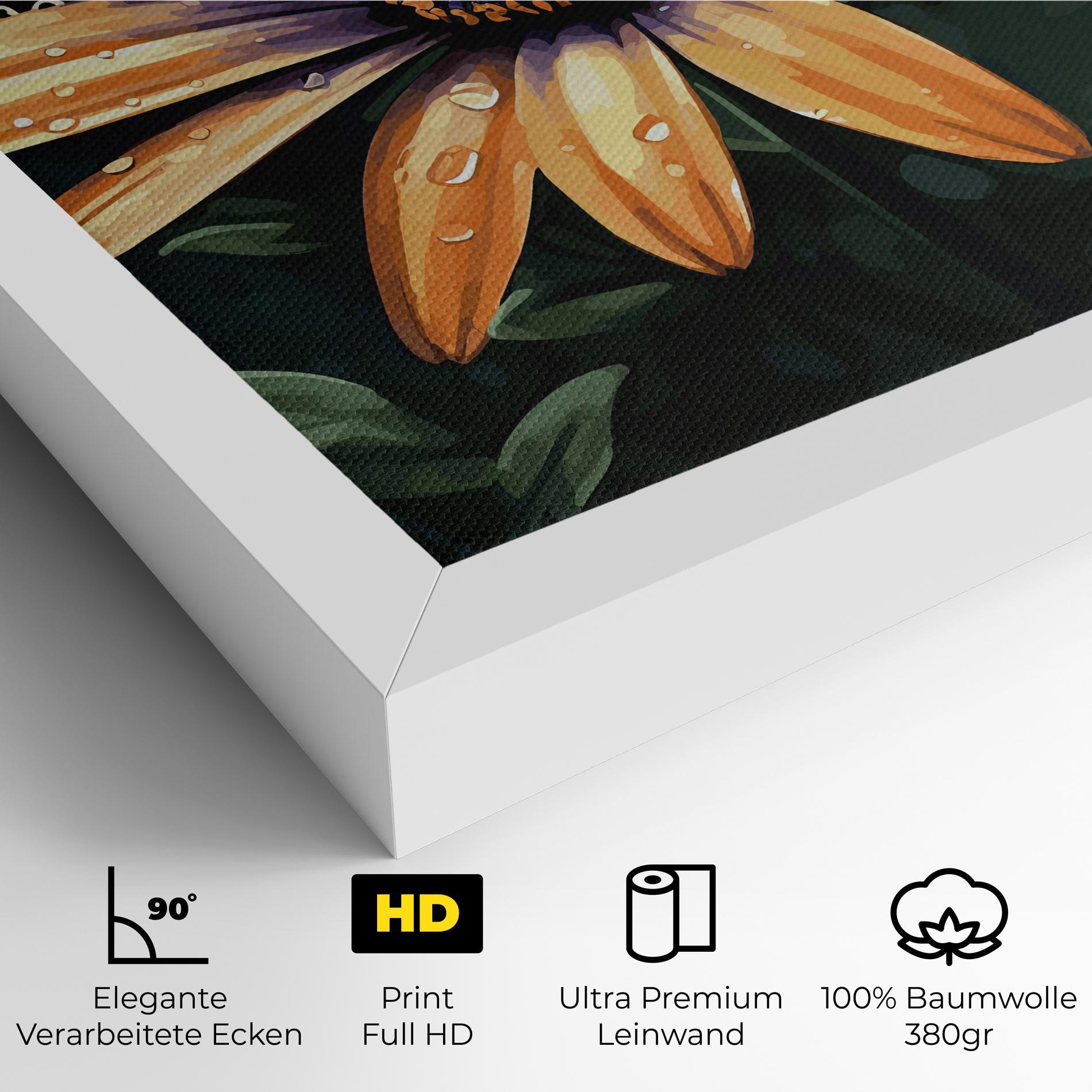 Leinwandbild Orange Pretty Daisy mockup 4