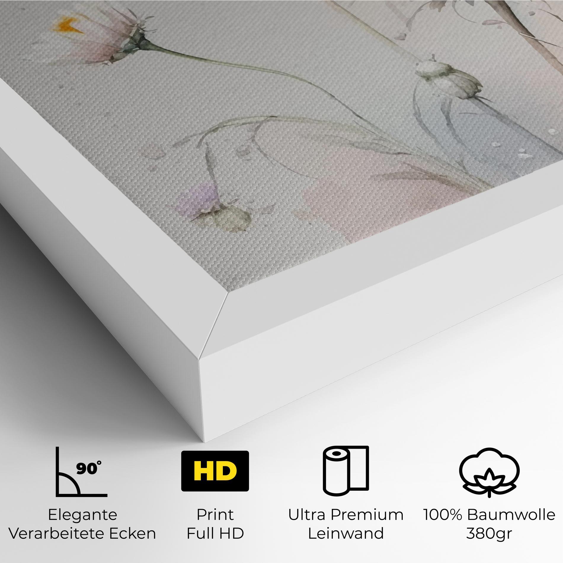 Leinwandbild White Painted Daisy mockup 4