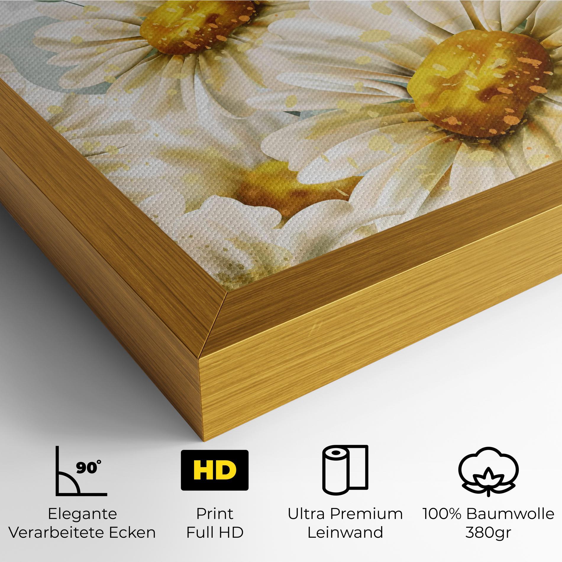 Leinwandbild Beautiful Daisy Art mockup 4