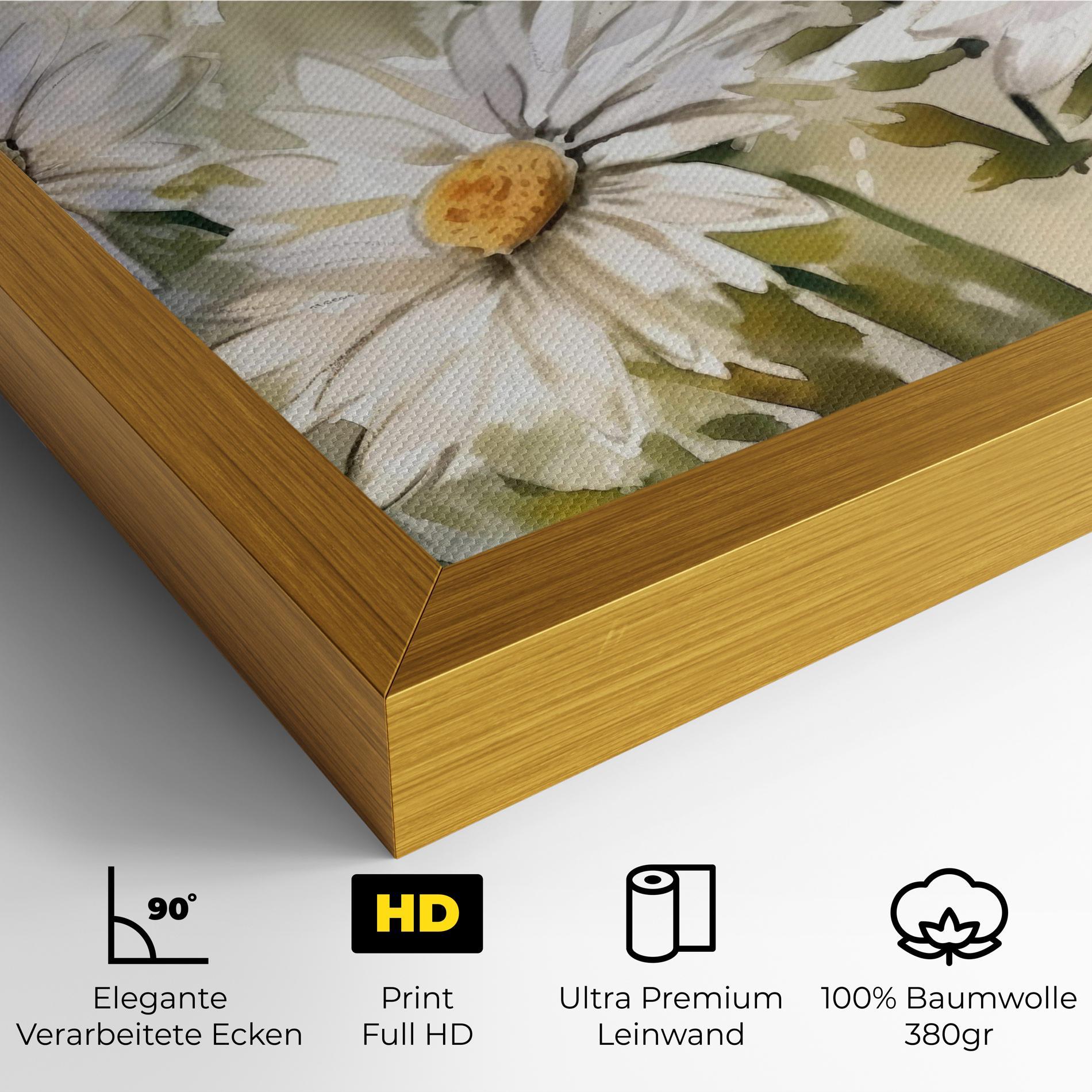 Leinwandbild Daisy Painting mockup 4