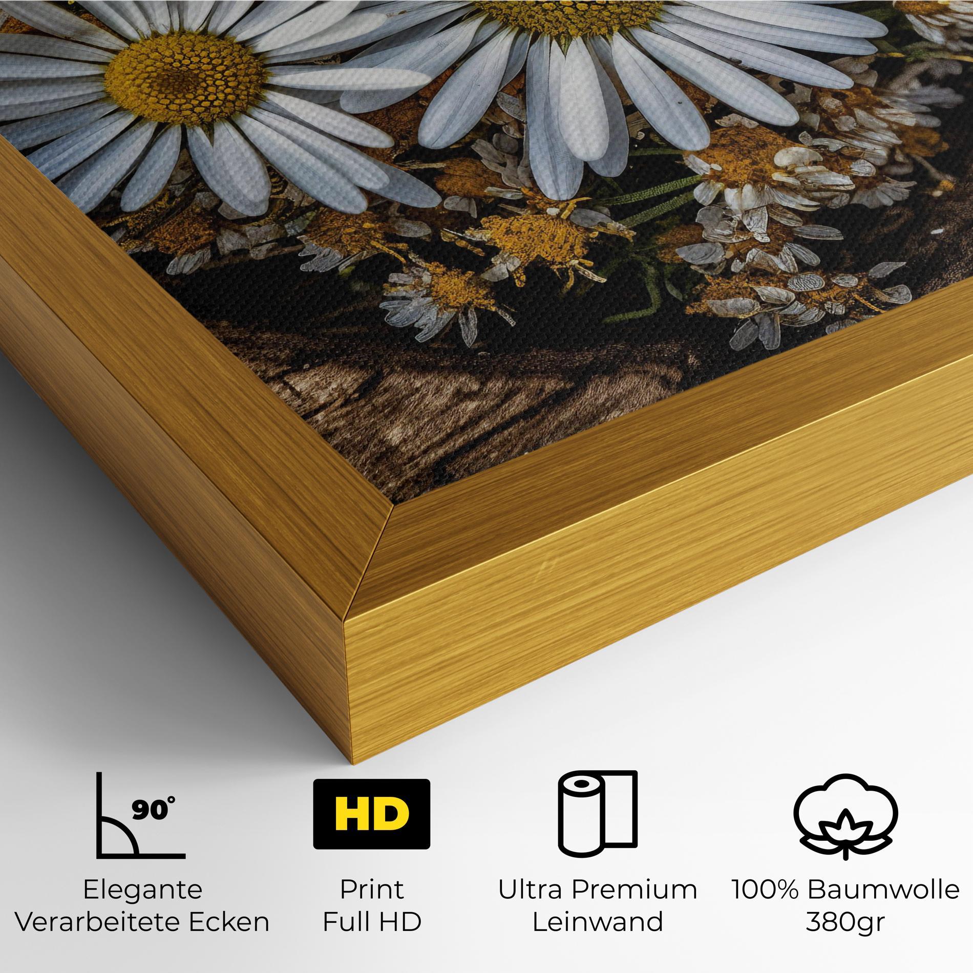 Leinwandbild Heart Shaped Daisy mockup 4