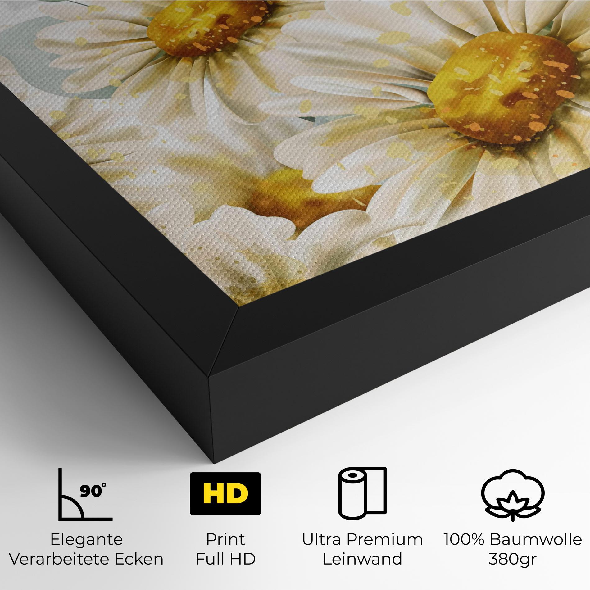 Leinwandbild Beautiful Daisy Art mockup 4
