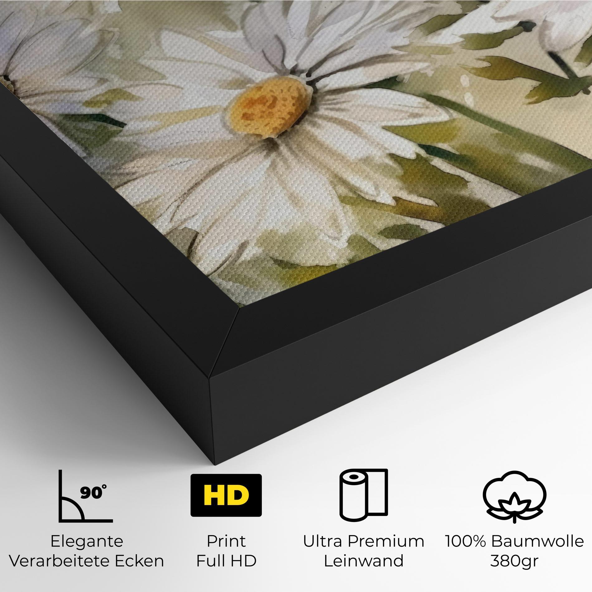 Leinwandbild Daisy Painting mockup 4