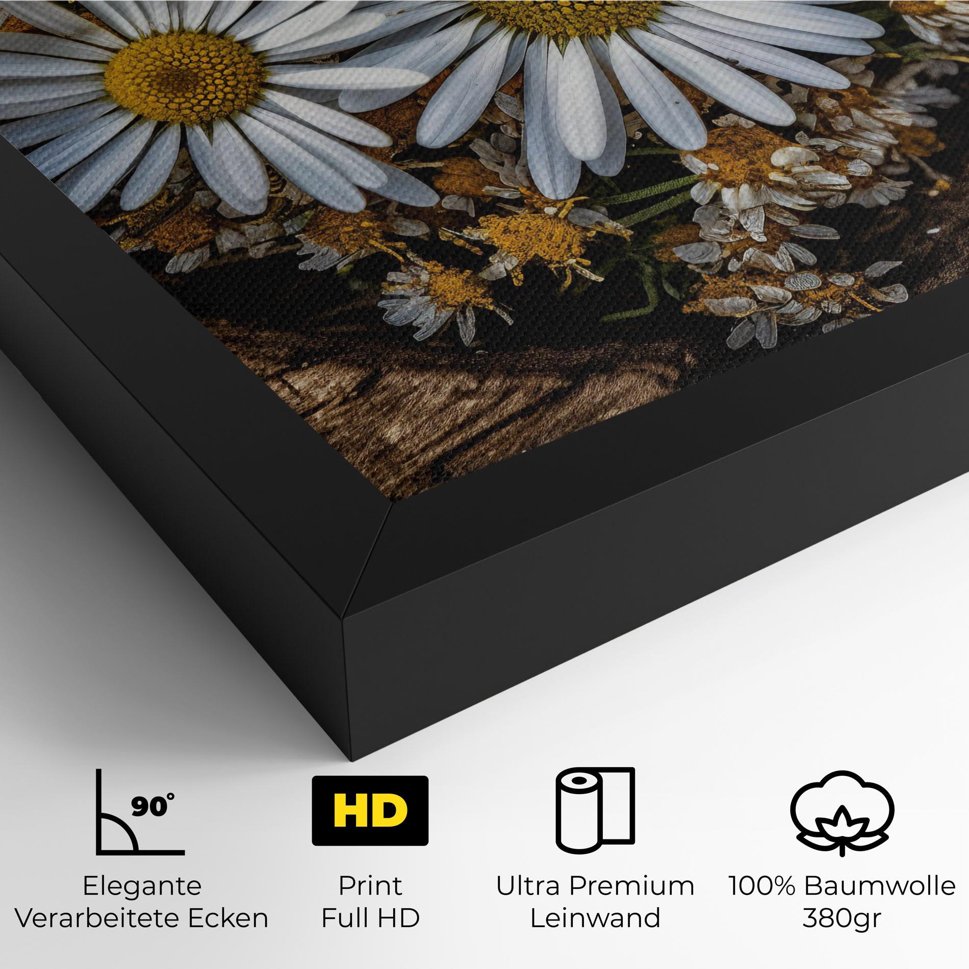 Leinwandbild Heart Shaped Daisy mockup 4