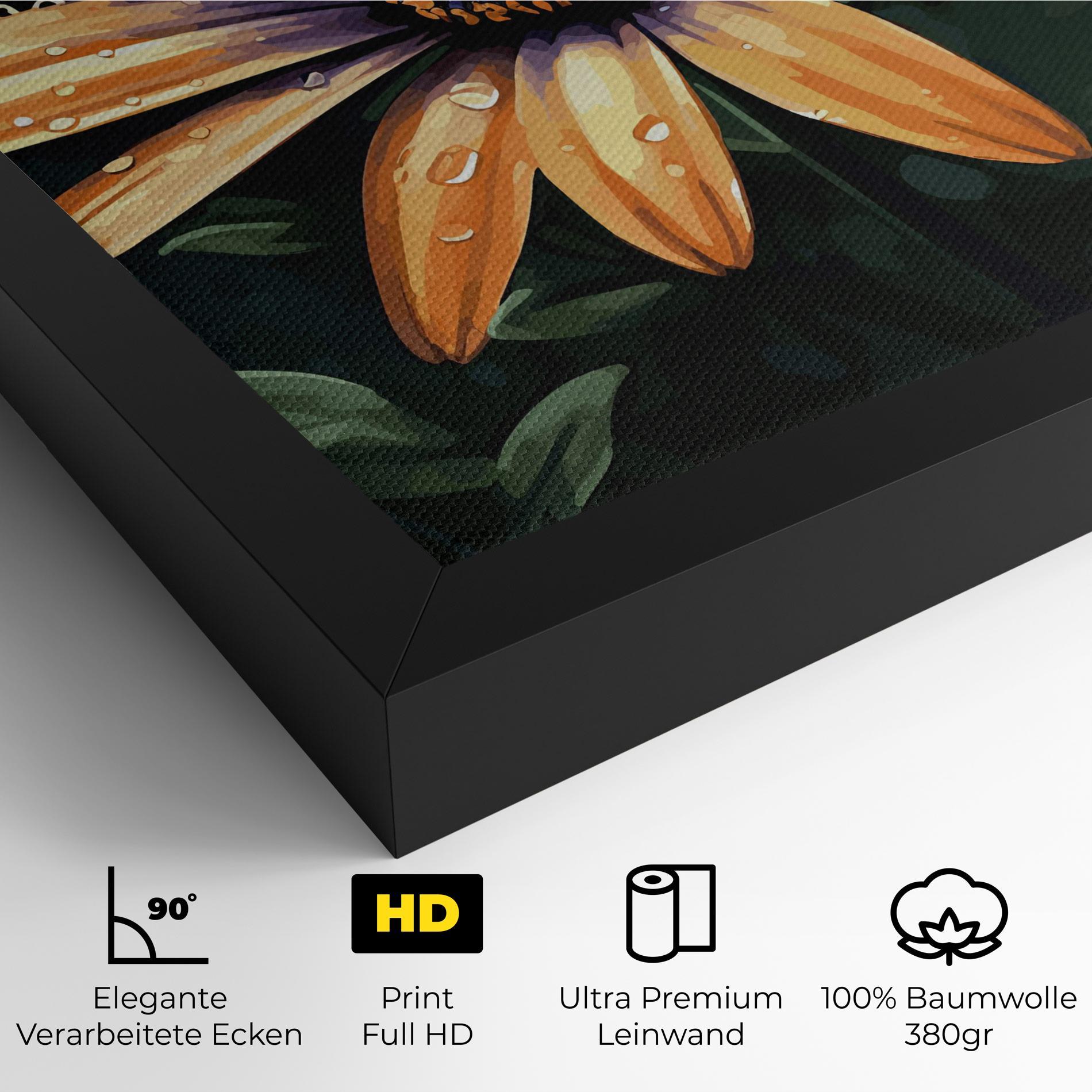 Leinwandbild Orange Pretty Daisy mockup 4