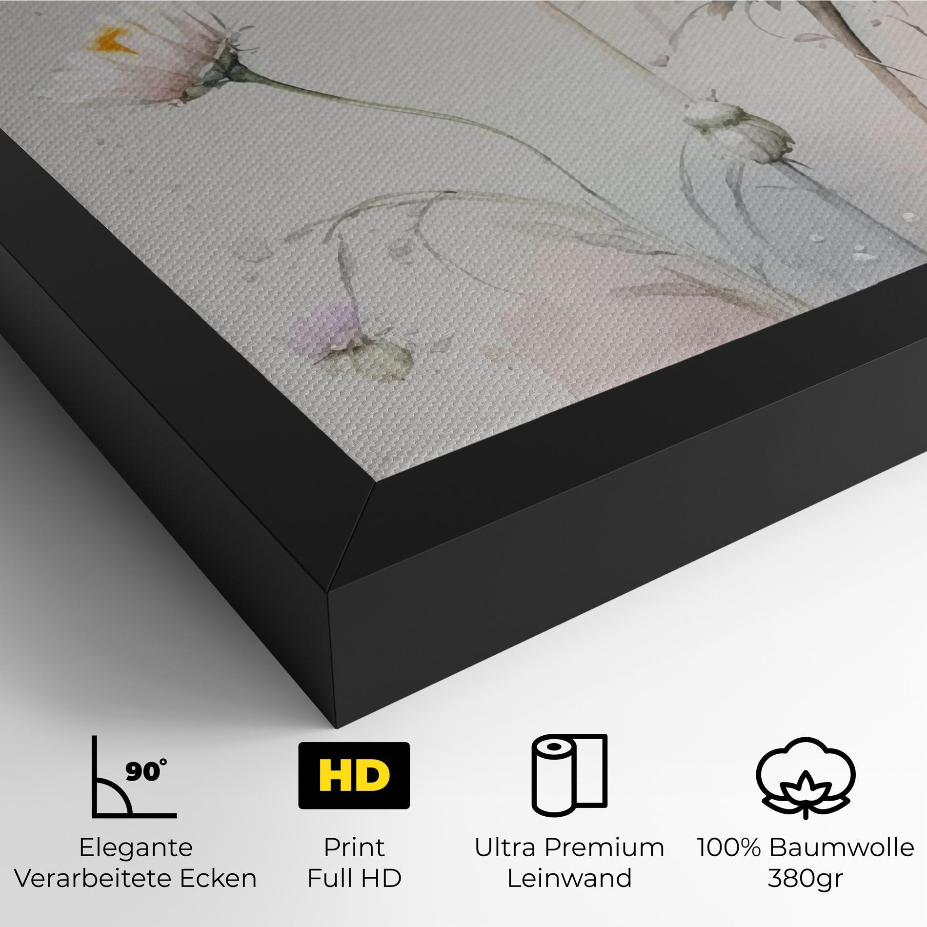 Leinwandbild White Painted Daisy mockup 4