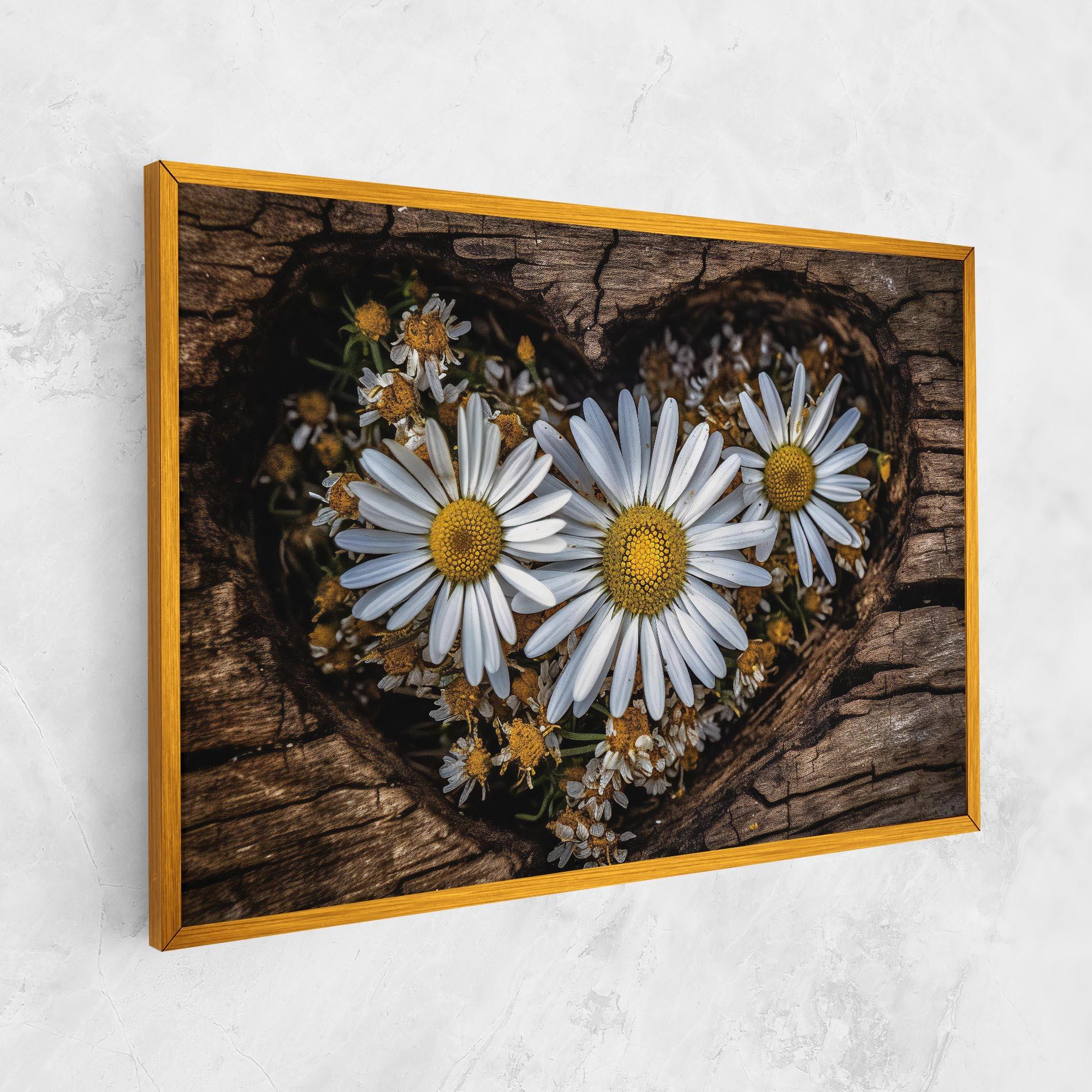 Leinwandbild Heart Shaped Daisy mockup 1