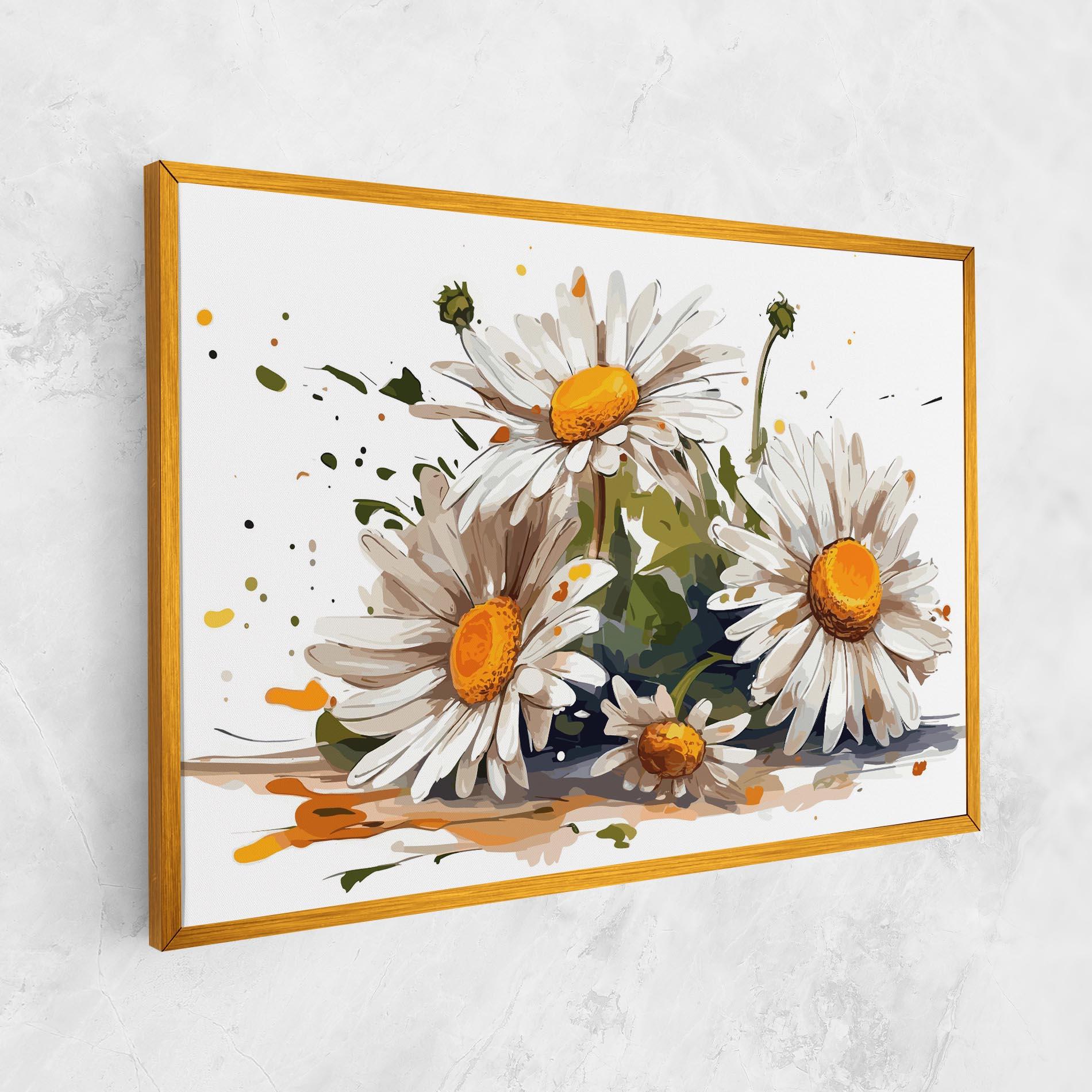 Leinwandbild White Beautiful Daisy mockup 1