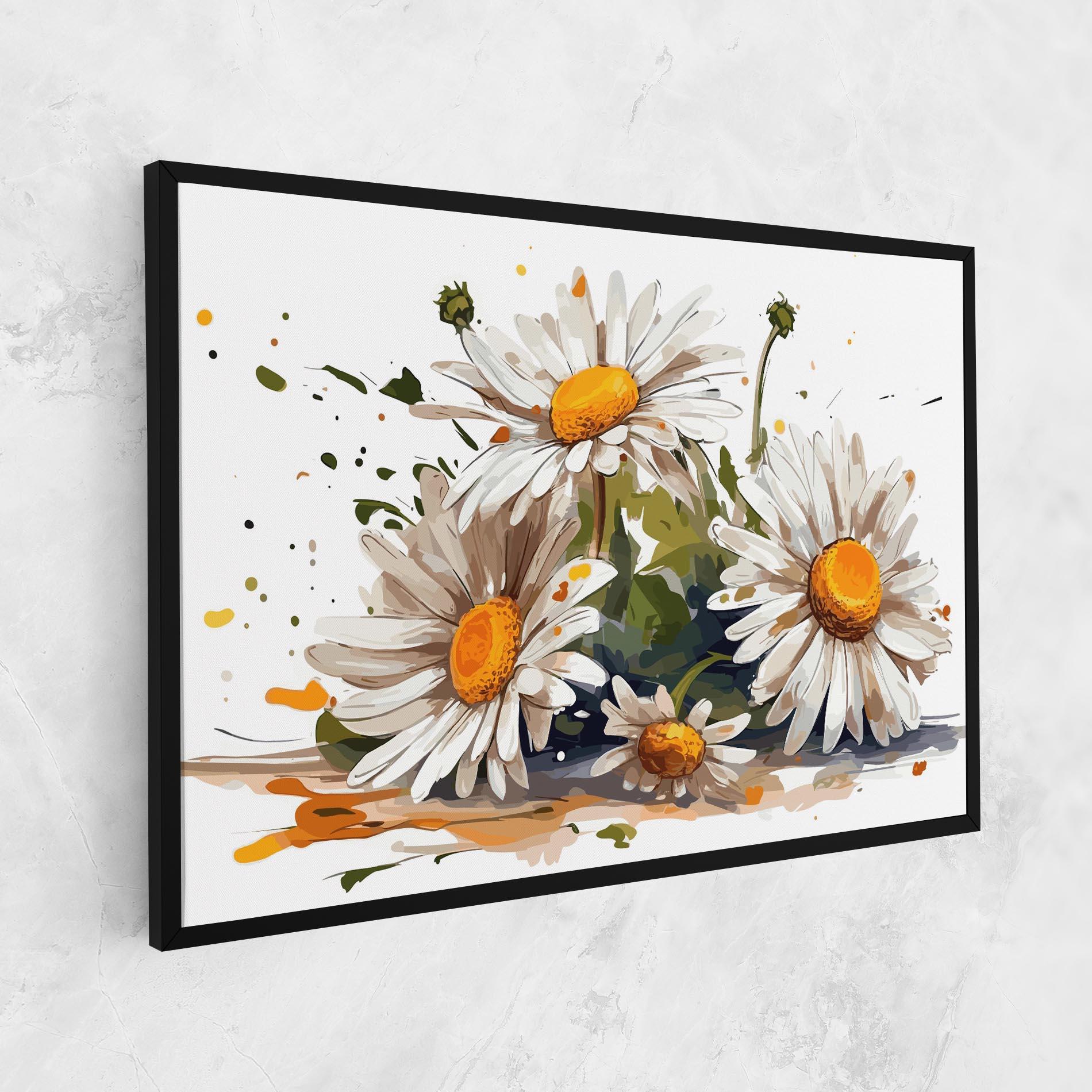 Leinwandbild White Beautiful Daisy mockup 1