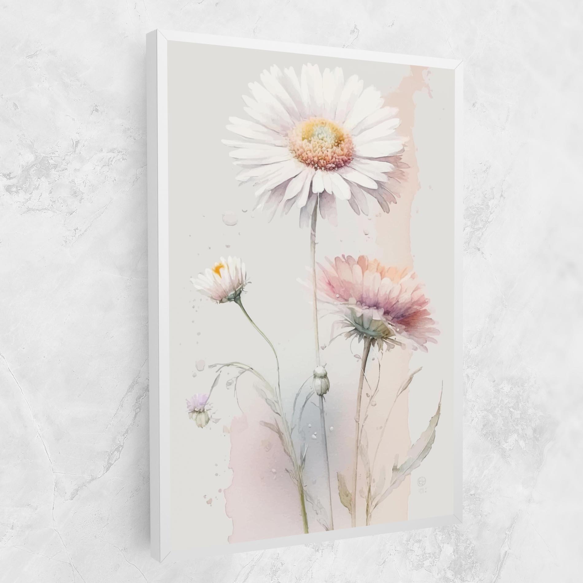 Leinwandbild White Painted Daisy mockup 1